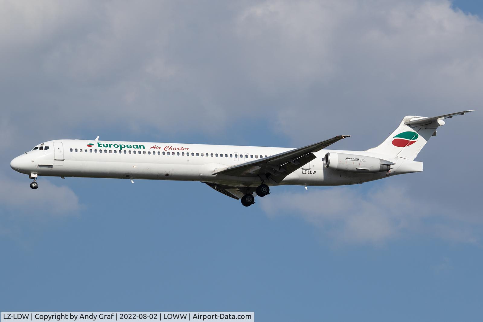 LZ-LDW, 1989 McDonnell Douglas MD-82 (DC-9-82) C/N 49795, European Air Charter MD80