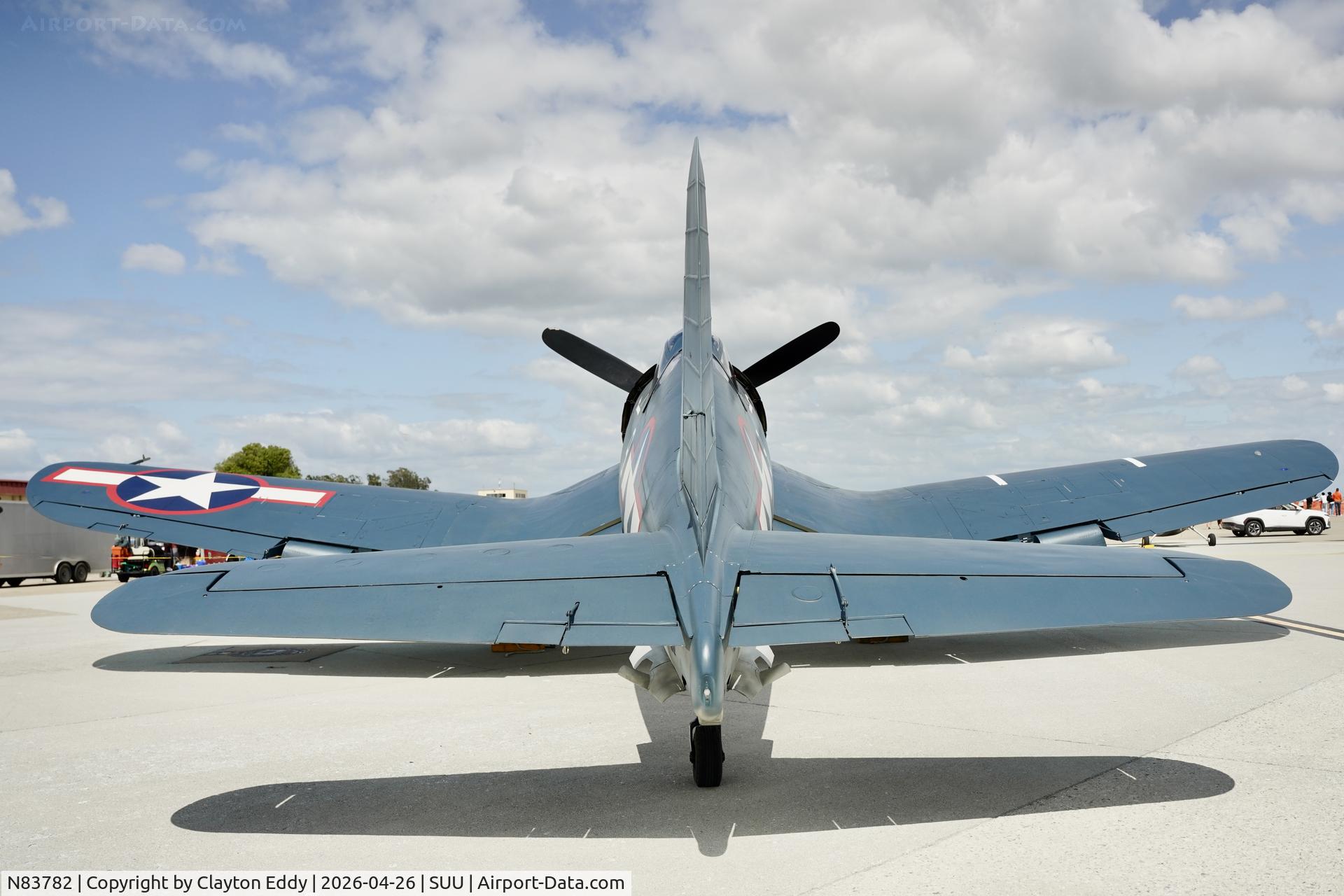 N83782, 1942 Vought F4U-1 Corsair C/N 3884 (Bu 17799), Travis AFB airshow in California 2026