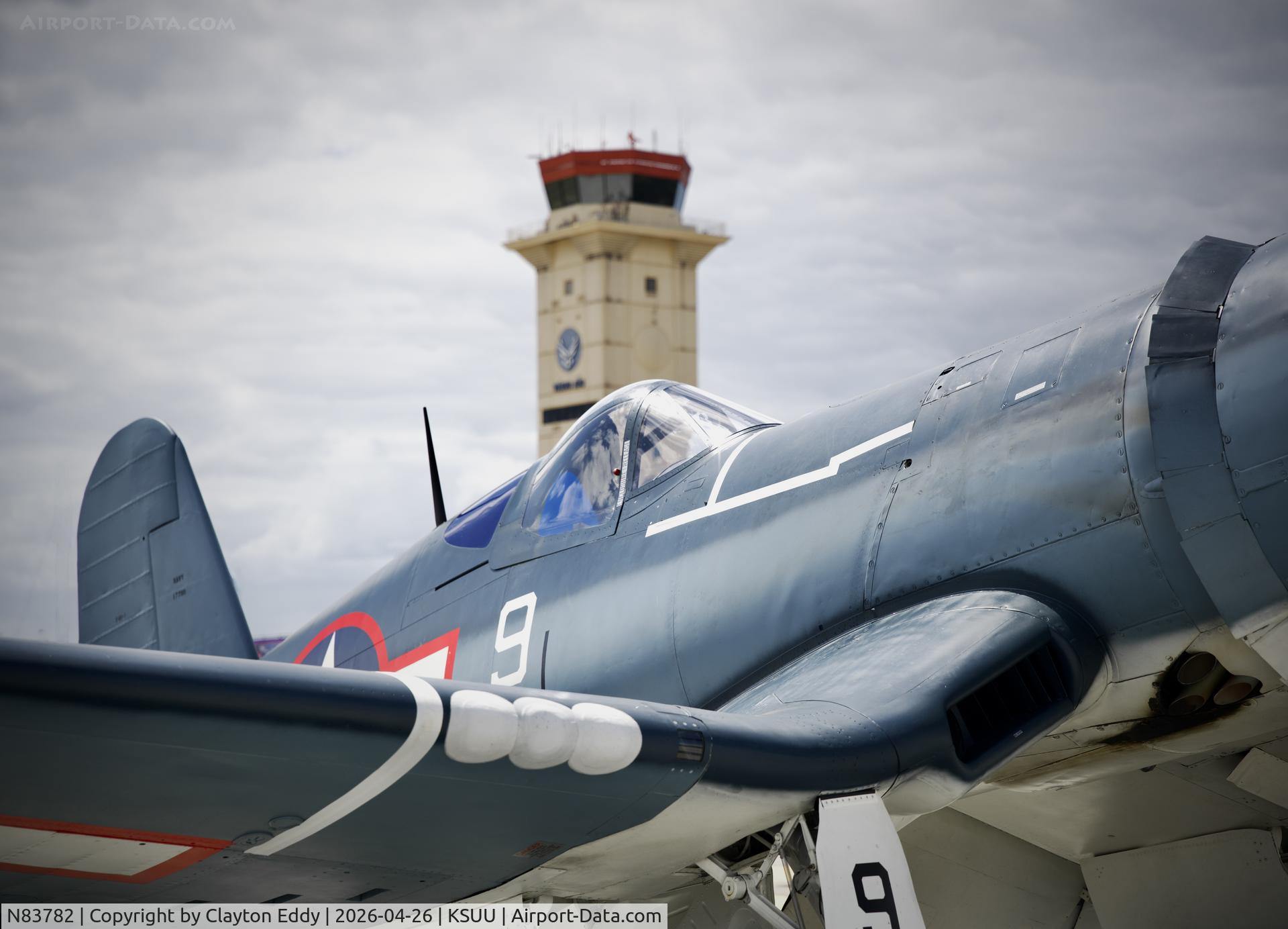 N83782, 1942 Vought F4U-1 Corsair C/N 3884 (Bu 17799), Travis AFB airshow in California 2026