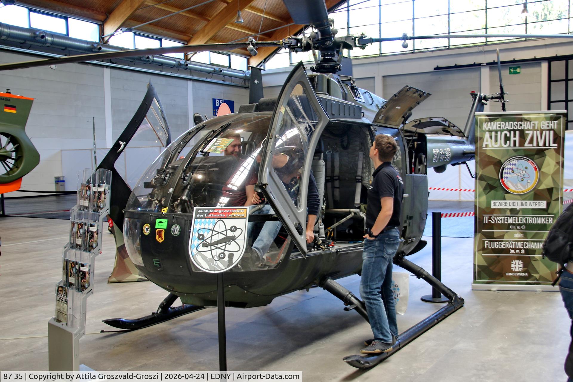 87 35, MBB Bo-105 C/N 6135, EDNY - Bodensee Airport Friedrichshafen, Germany. AERO 2026