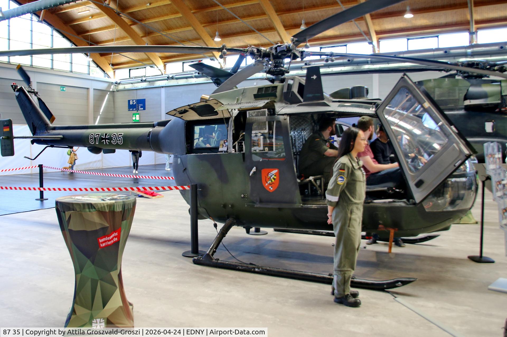 87 35, MBB Bo-105 C/N 6135, EDNY - Bodensee Airport Friedrichshafen, Germany. AERO 2026