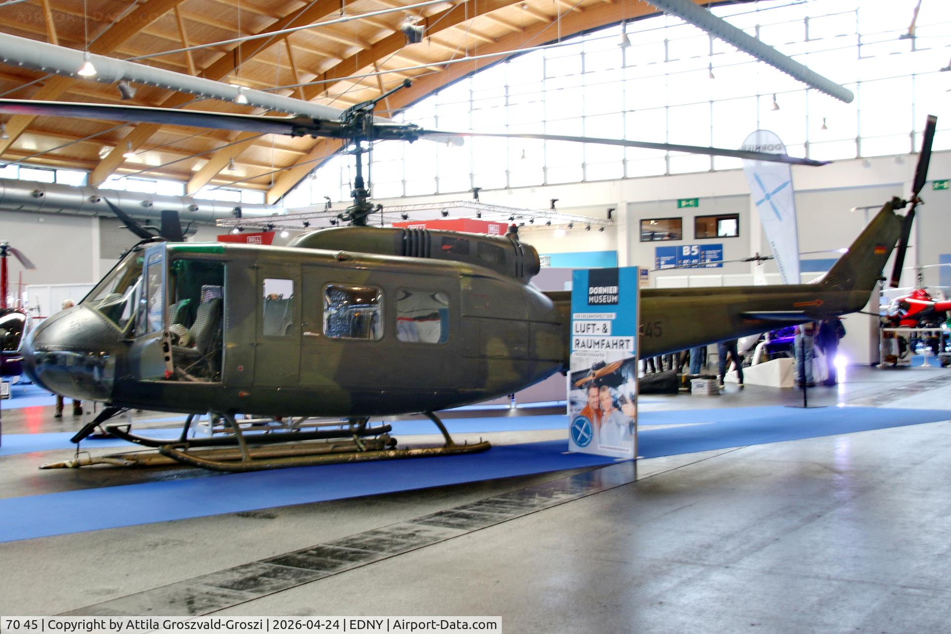 70 45, Bell UH-1D Iroquois (205) C/N 8105, EDNY - Bodensee Airport Friedrichshafen, Germany. AERO 2026