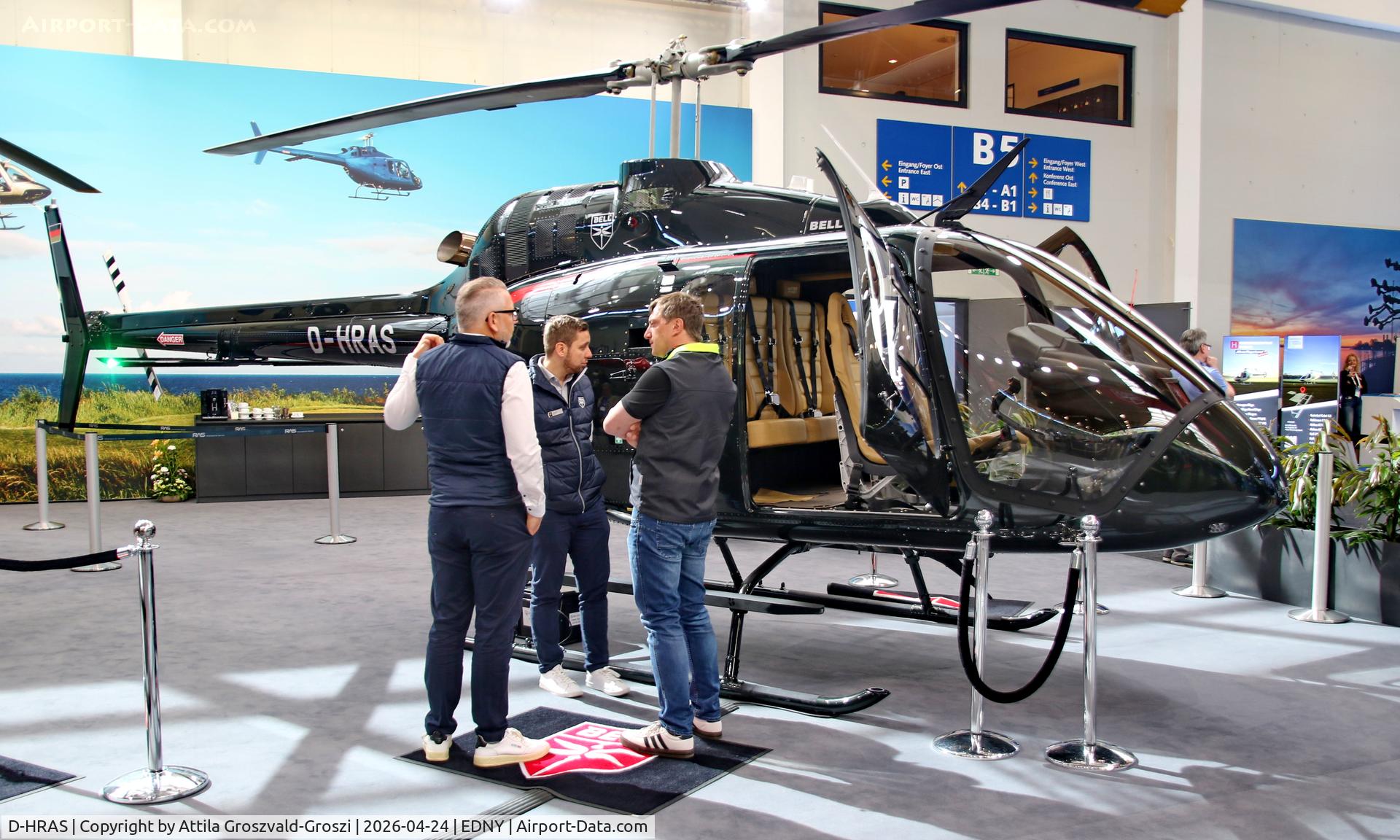 D-HRAS, 2025 Bell 505 Jet Ranger X Jet Ranger X C/N 65621, EDNY - Bodensee Airport Friedrichshafen, Germany. AERO 2026