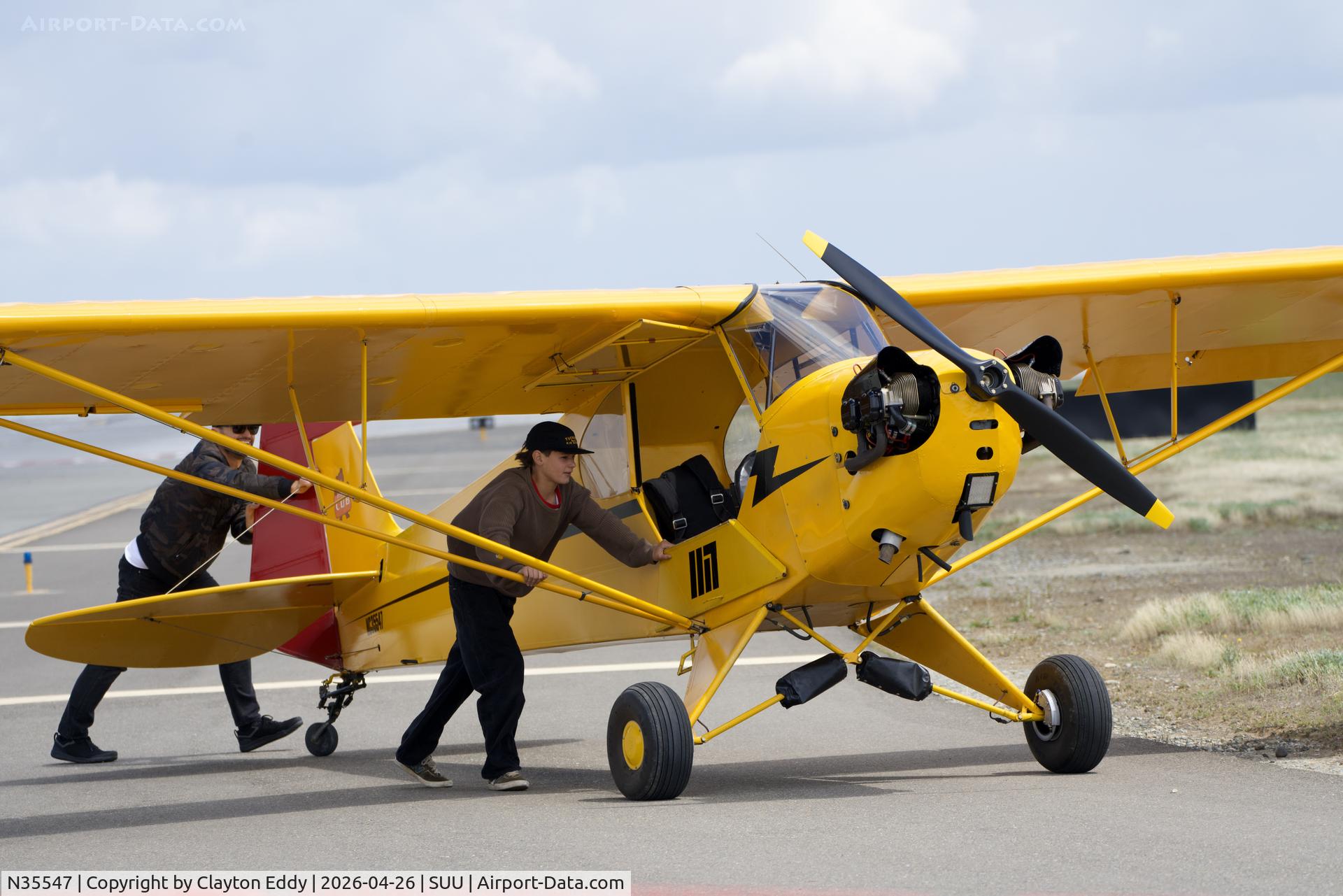 N35547, 1941 Piper J3C-65 Cub C/N 6452, Travis AFB airshow in California 2026