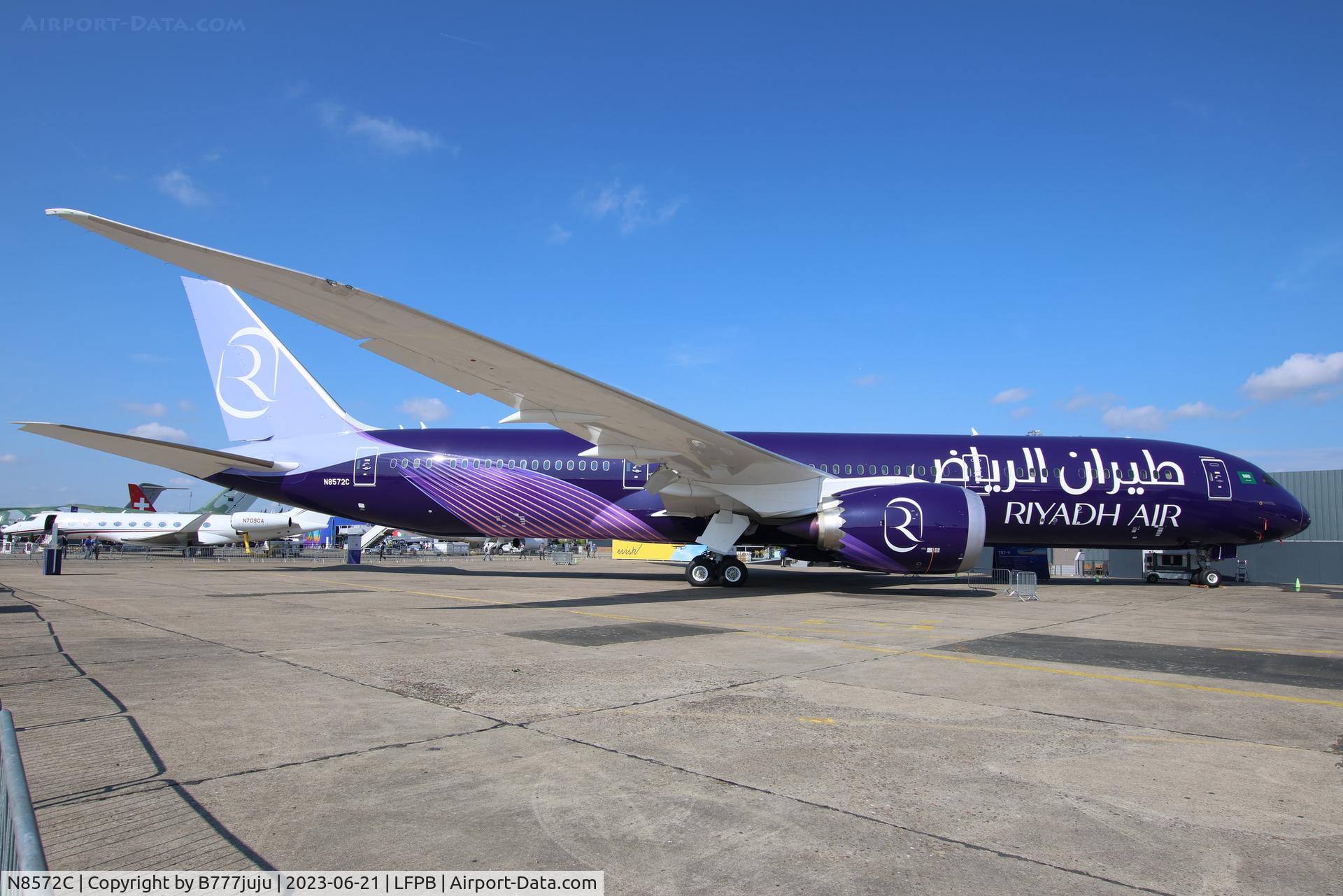 N8572C, 2023 Boeing 787-9 Dreamliner C/N 66877, at SIAE 2023