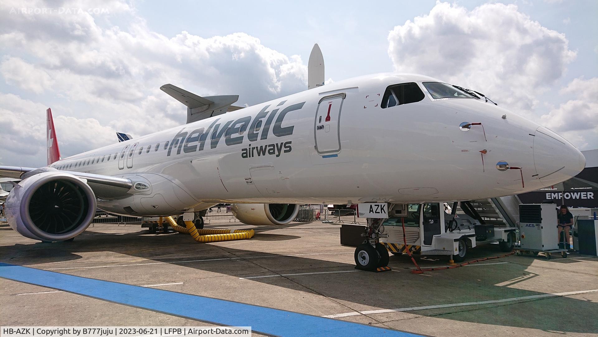 HB-AZK, 2021 Embraer E195-E2 (ERJ-190-400STD), c/n 19020058, at SIAE 2023