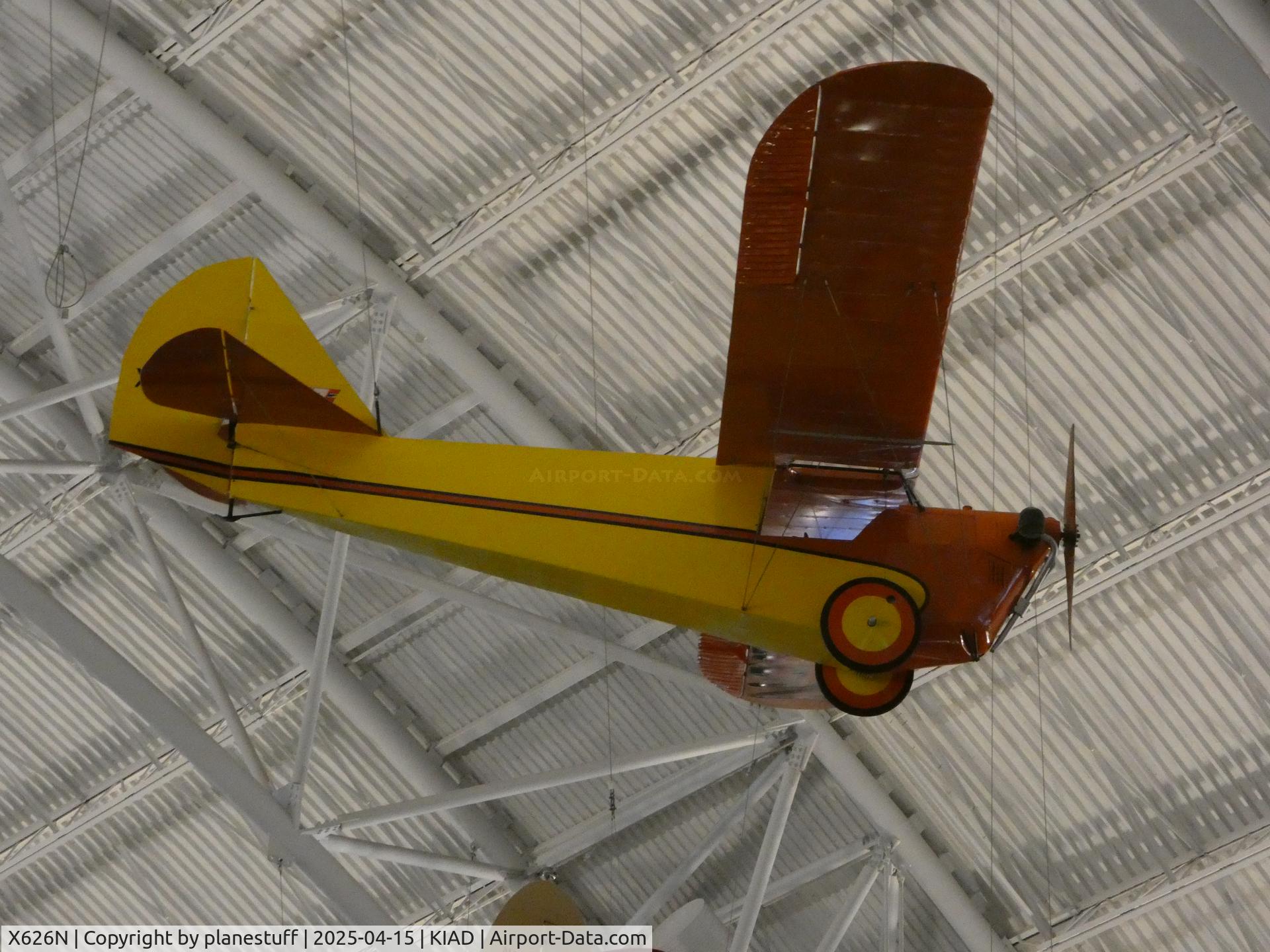 X626N, Aeronautical Corporation of America (Aeronca) C-2 C/N unknown, Udvar-Hazy Center