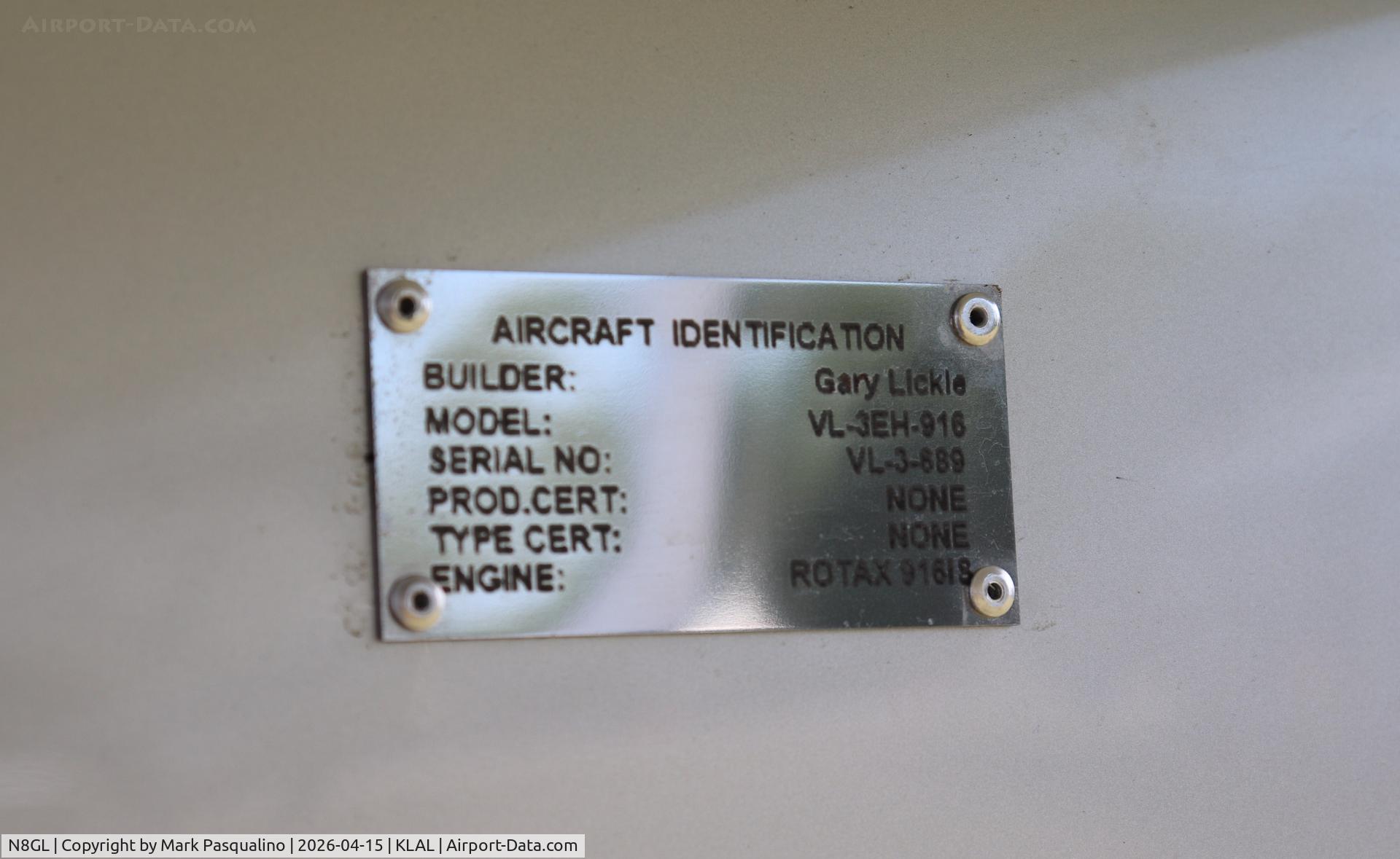 N8GL, 2026 JMB Aircraft VL-3EH-916 Evolution C/N VL-3-689, VL-3EH-916 Evolution