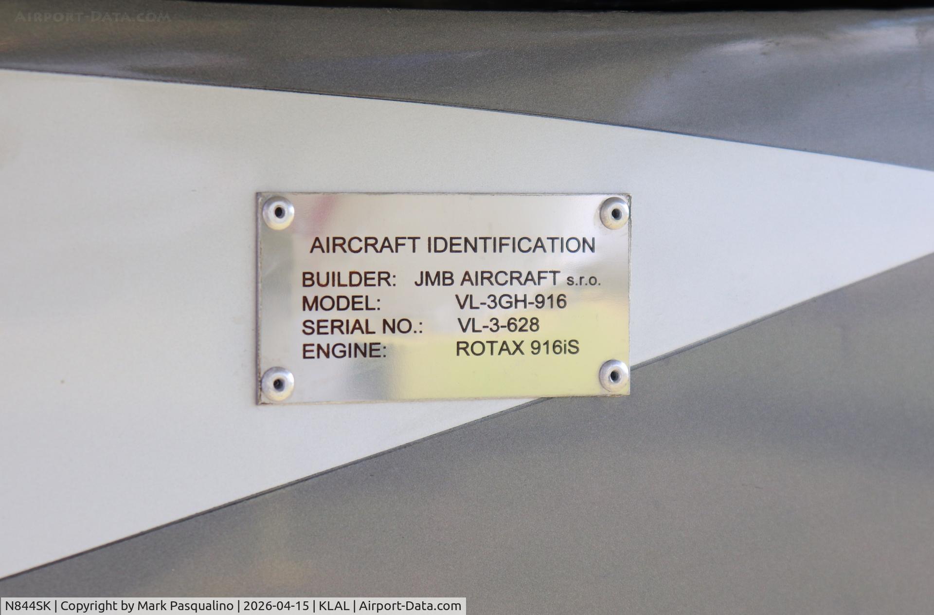 N844SK, JMB Aircraft VL-3GH-916 C/N VL-3-628, VL-3GH-916 Evolution