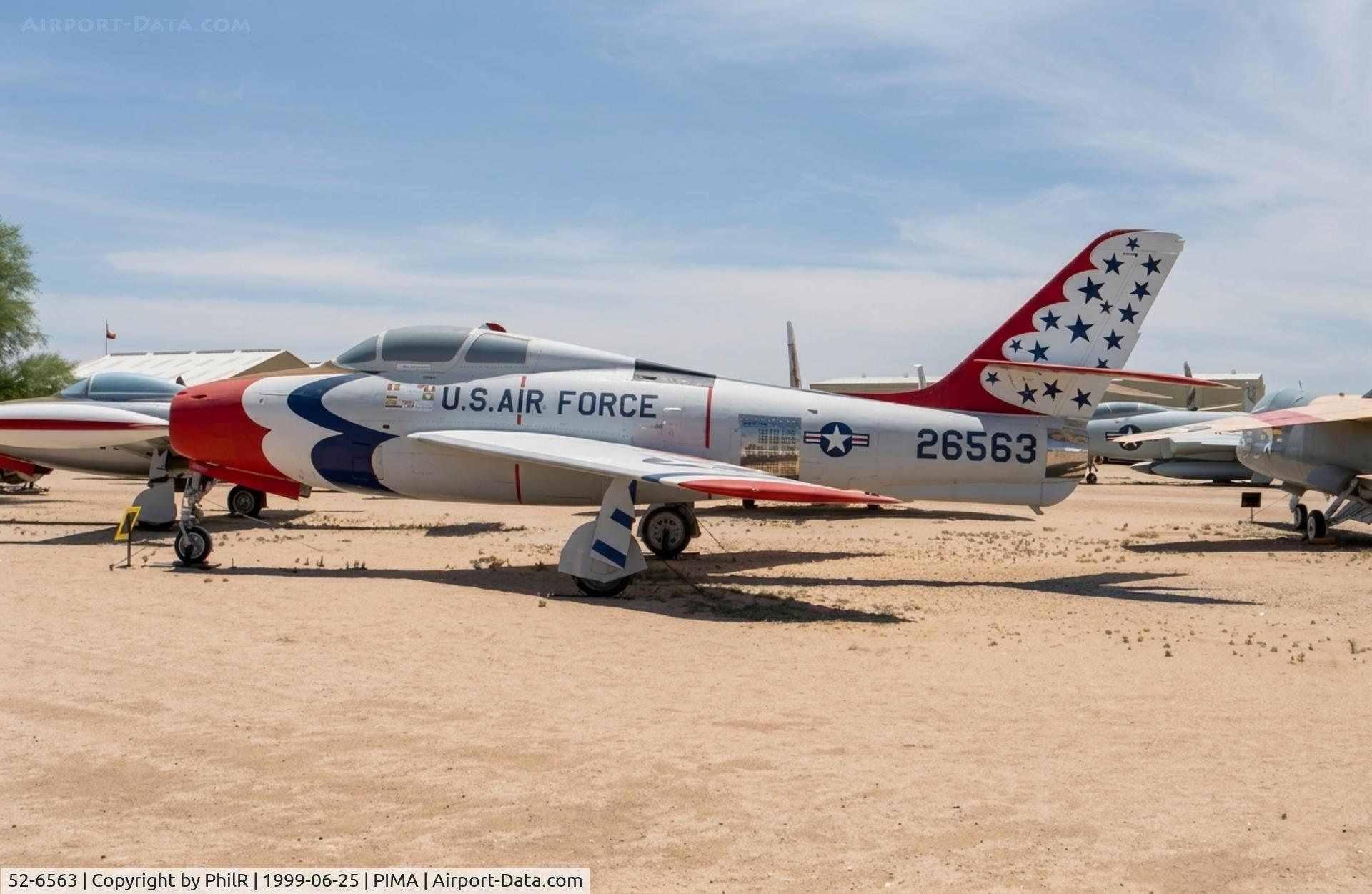 52-6563, Republic F-84F Thunderstreak C/N Not found 52-6563, 52-6563 1952 Republic F-84F Thunderstreak USAF Pima
