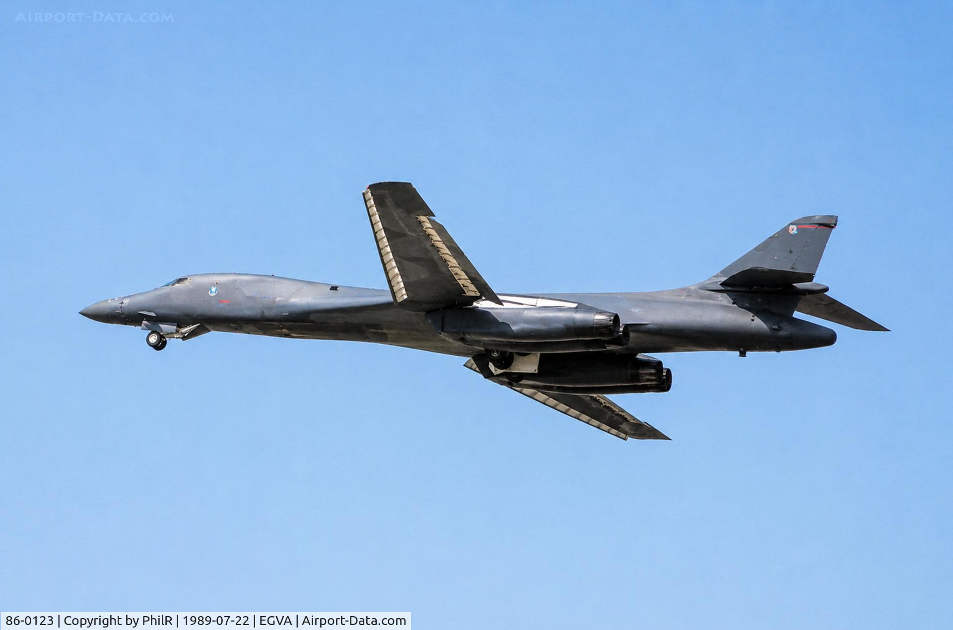 86-0123, 1986 Rockwell B-1B Lancer C/N 83, 86-0123 1986 Rockwell B-1B Lancer USAF IAT 