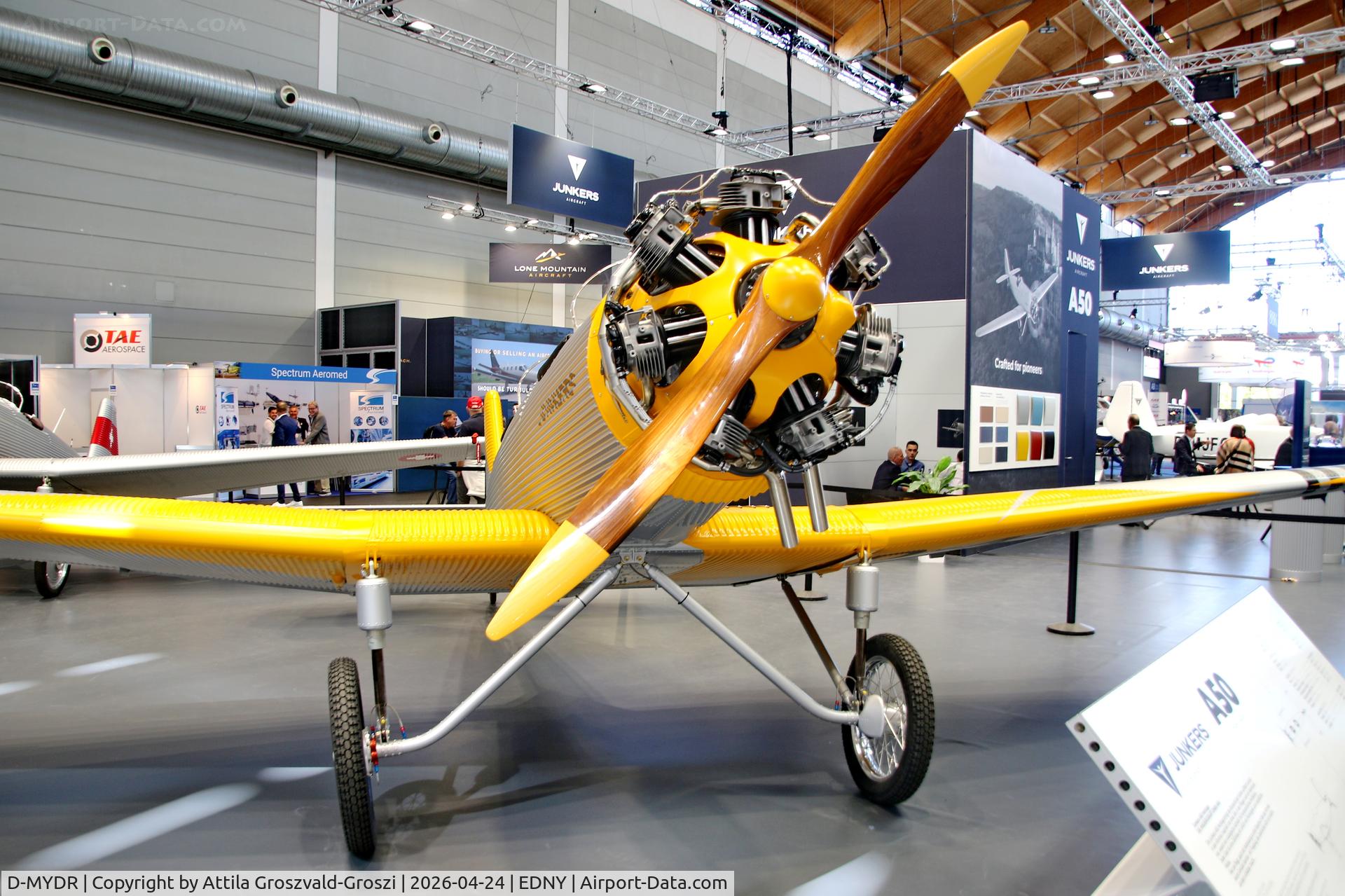 D-MYDR, 2026 Junkers A50 Heritage, EDNY - Bodensee Airport Friedrichshafen, Germany. AERO 2026