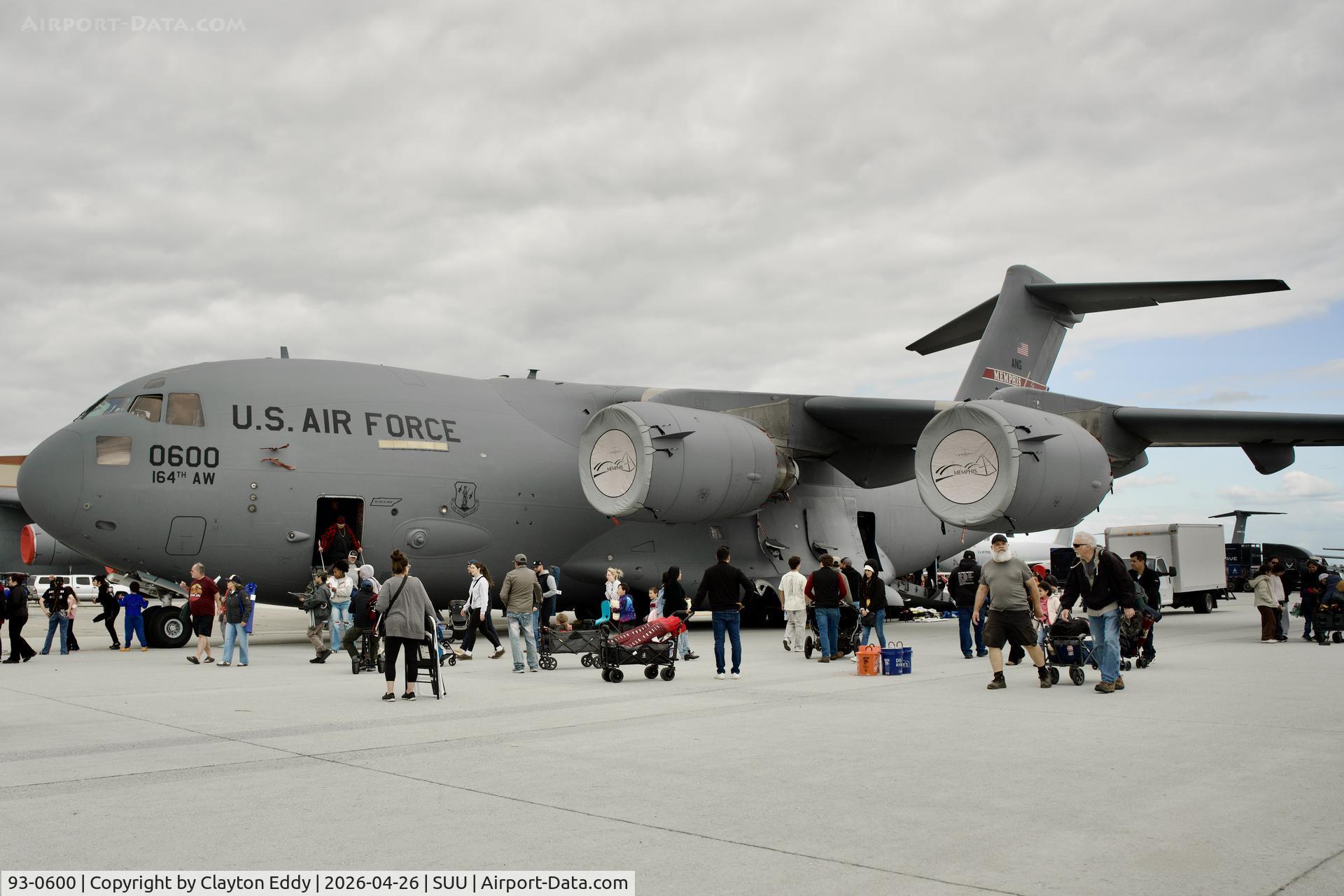93-0600, 1993 McDonnell Douglas C-17A Globemaster III C/N P-16, Wings Over Solano Airshow Travis AFB in California 2026.