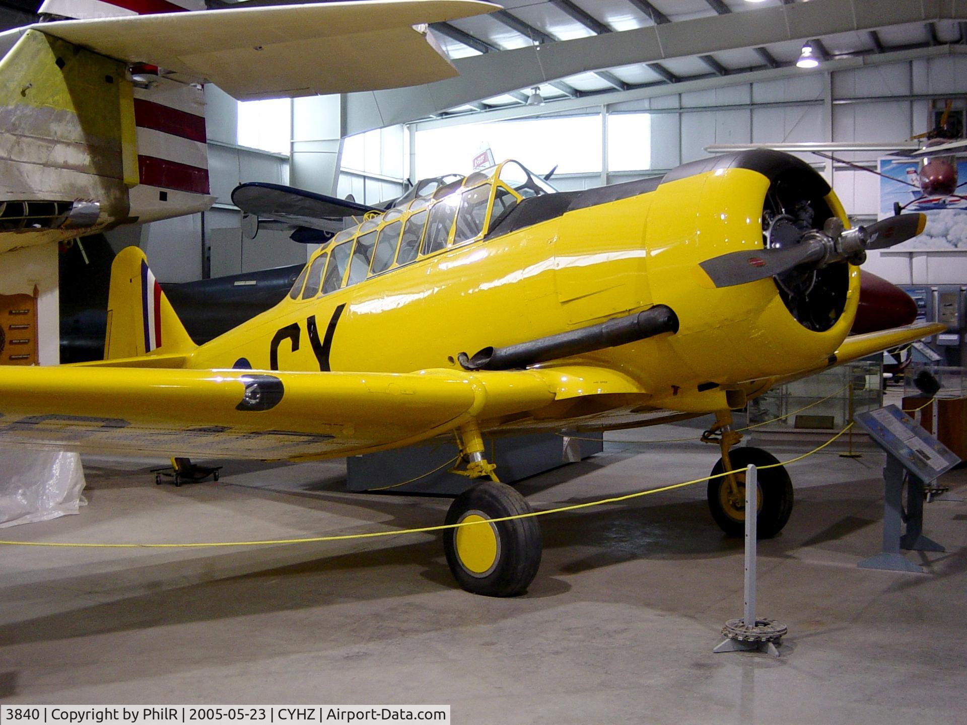 3840, Noorduyn AT-16 Harvard II C/N 81-4107, 3840 Noorduyn AT-16 Harvard llB RCAF Atlantic Canada Aviation Museum 
