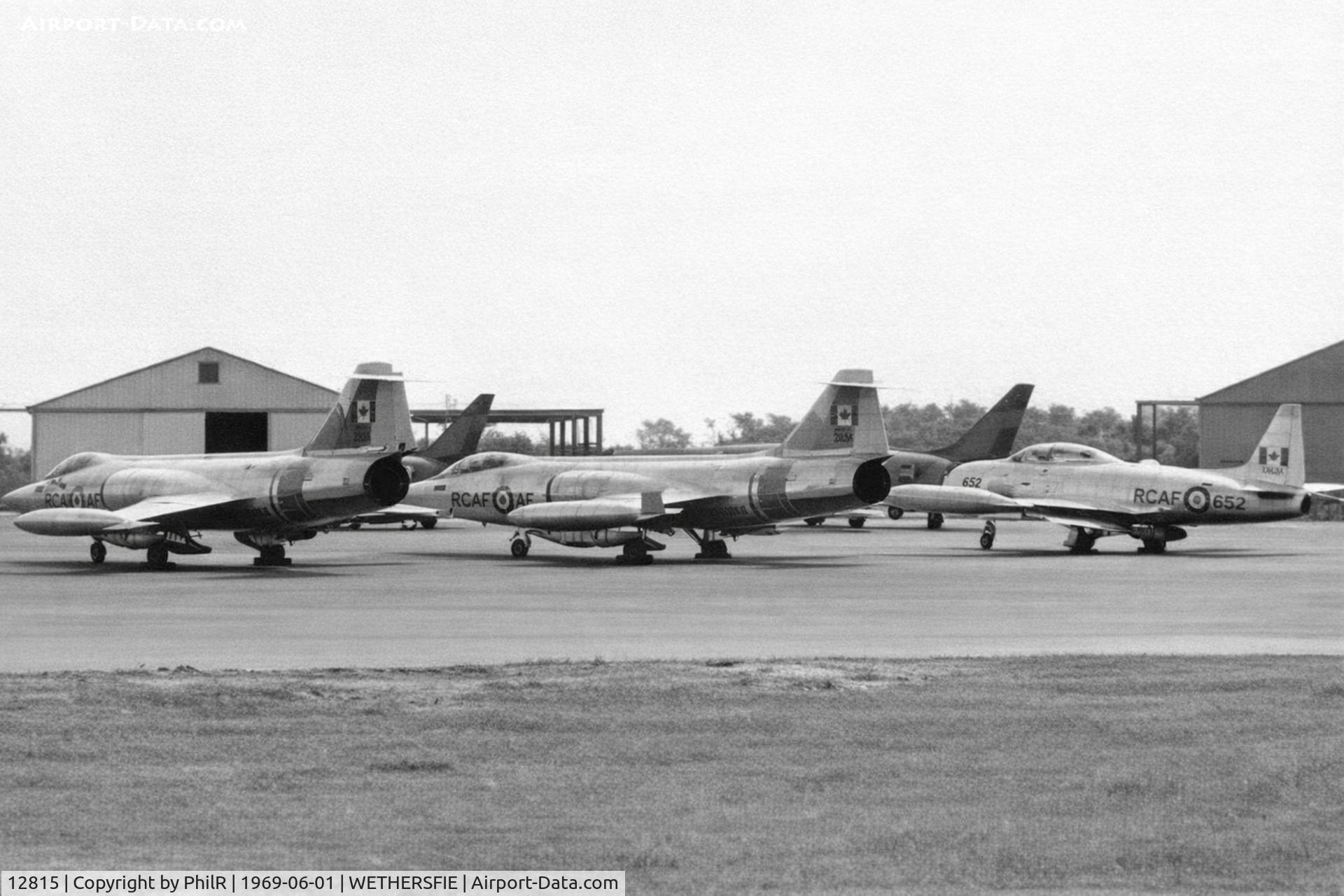 3840, Noorduyn AT-16 Harvard II C/N 81-4107, 12815 1962 Lockheed CF-104G Starfighter 21652 Lockheed CT-33 Shooting Star RCAF Wethersfield 
