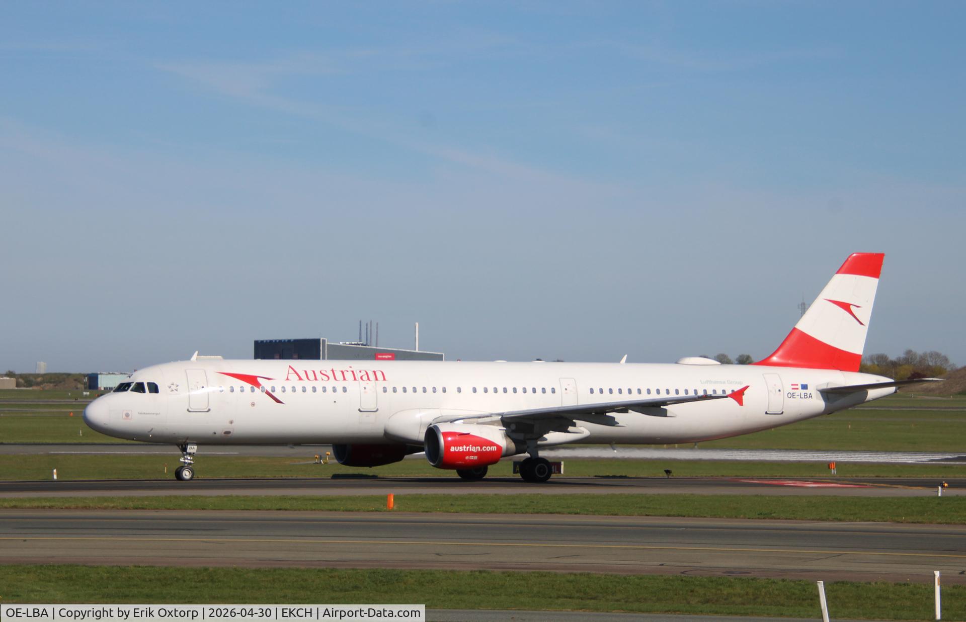 OE-LBA, 1995 Airbus A321-111 C/N 552, OE-LBA landed rw 04L