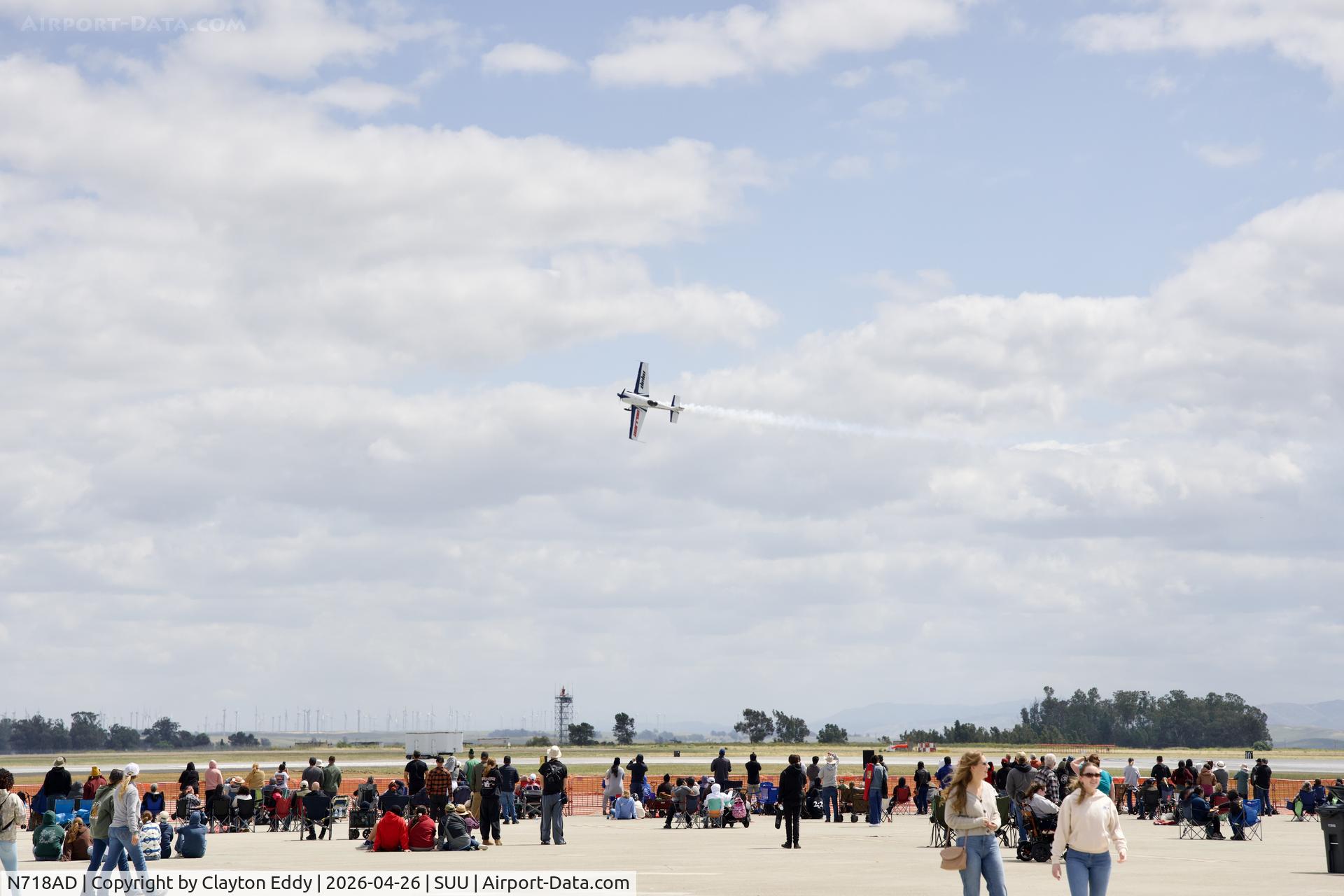 N718AD, 2014 Extra Flugzeugbau EA-330/SC (300/SC) C/N SC052, Wings Over Wings Solano Airshow Travis AFB in California 2026