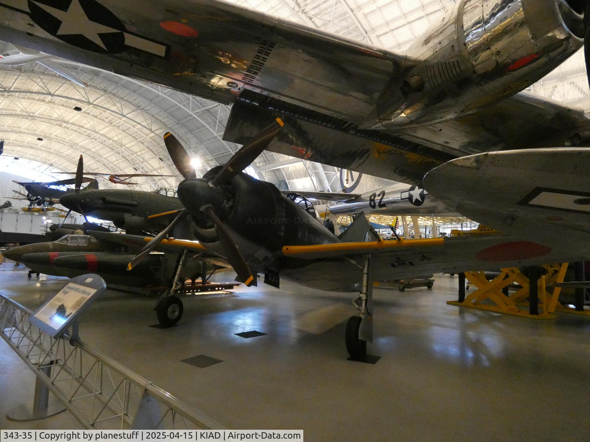 343-35, Kawanishi N1K2-JA Shiden Kai, c/n 5341, Udvar-Hazy Center