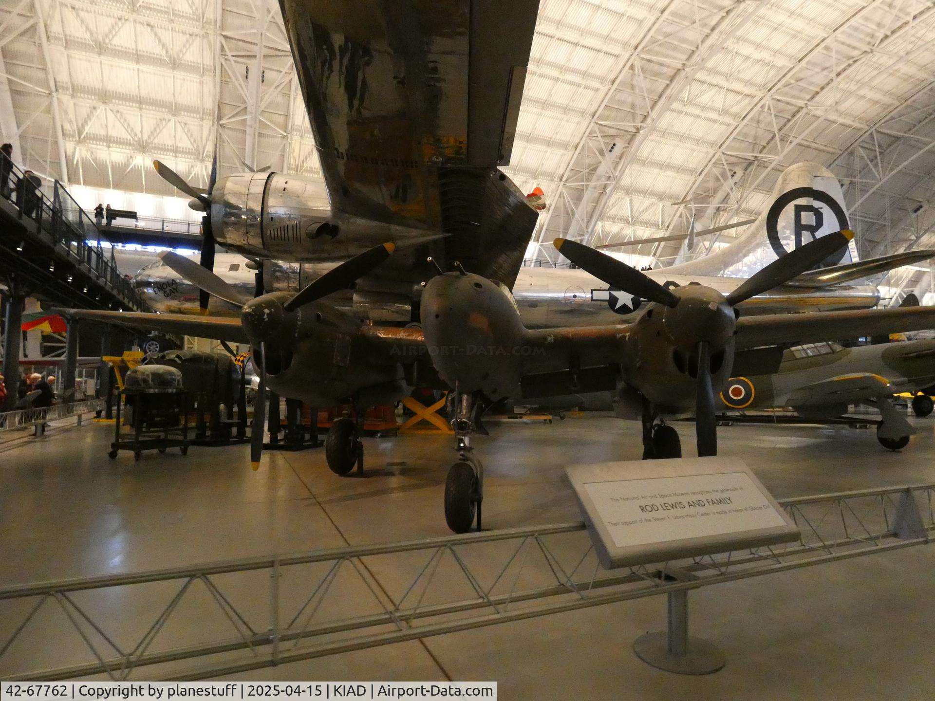 42-67762, Lockheed P-38J Lightning C/N 2273, Udvar-Hazy Center