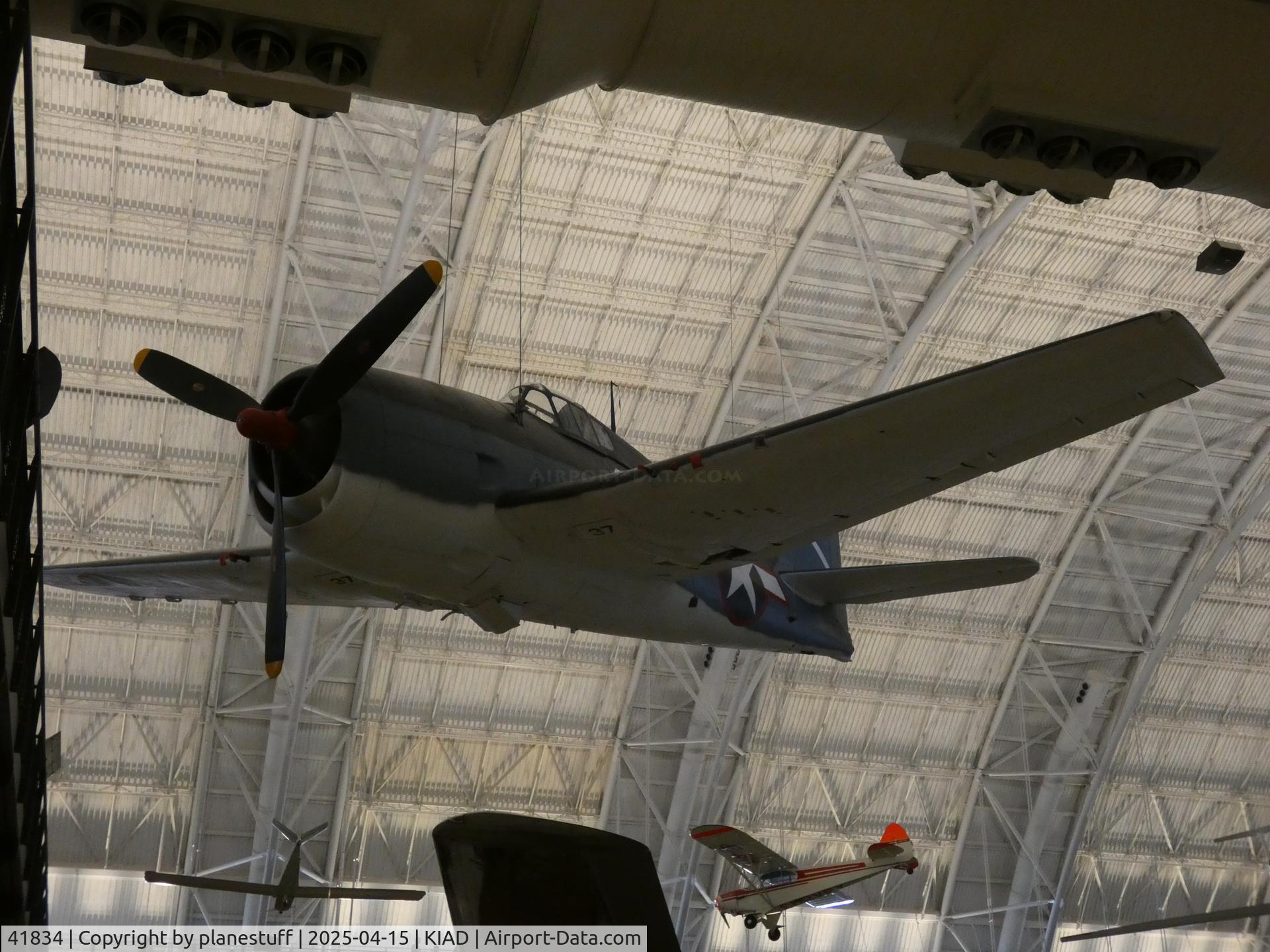 41834, Grumman F6F-3K Hellcat, c/n A-3100, Udvar-Hazy Center