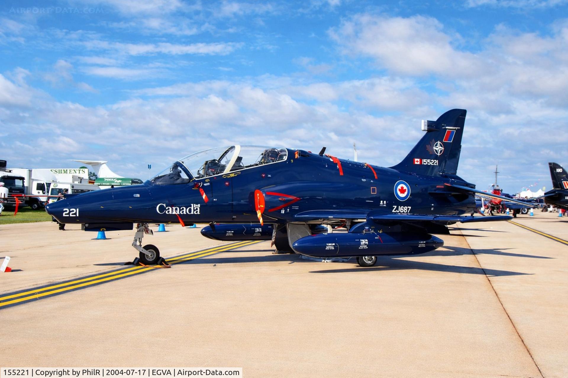 155221, 2001 BAe Systems CT-155 Hawk C/N IT030/717, 155221 2004 ZJ687 BAe CT-115 Hawk RCAF (NFTC) RIAT 
