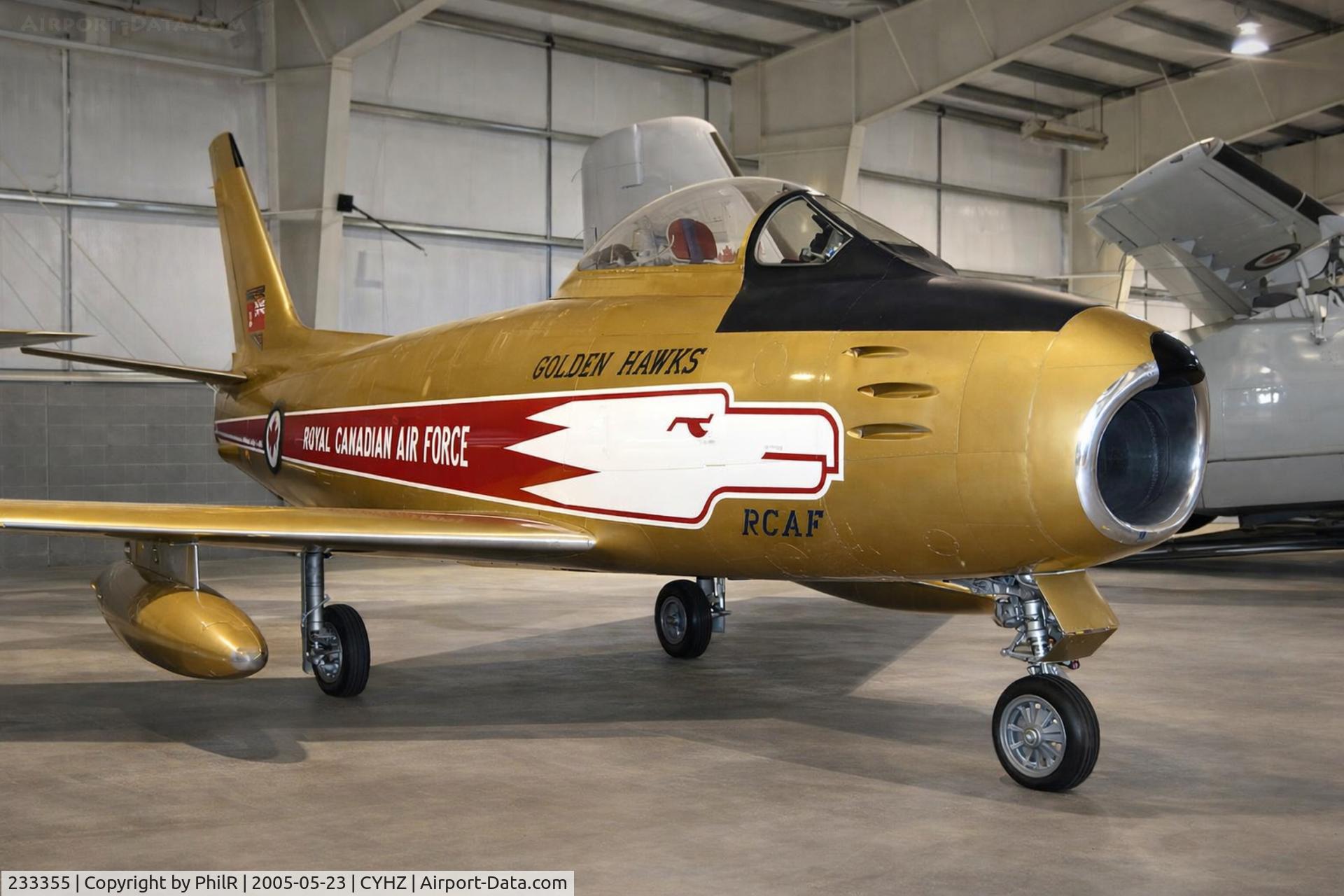 188783, 1987 McDonnell Douglas CF-188A Hornet C/N 0567/A474, 233355 Canadair CL13 Sabre RCAF Golden Hawks Atlantic Canada Aviation Museum 