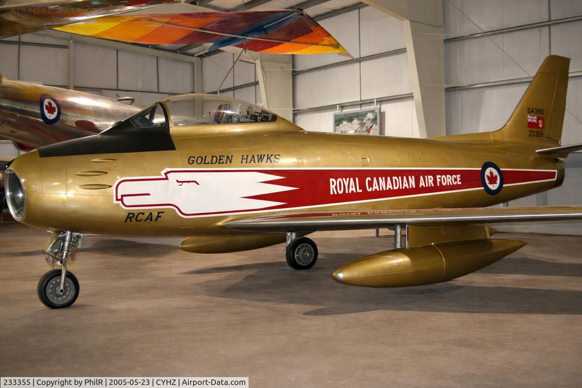 188783, 1987 McDonnell Douglas CF-188A Hornet C/N 0567/A474, 233355 Canadair CL13 Sabre RCAF Golden Hawks Atlantic Canada Aviation Museum 