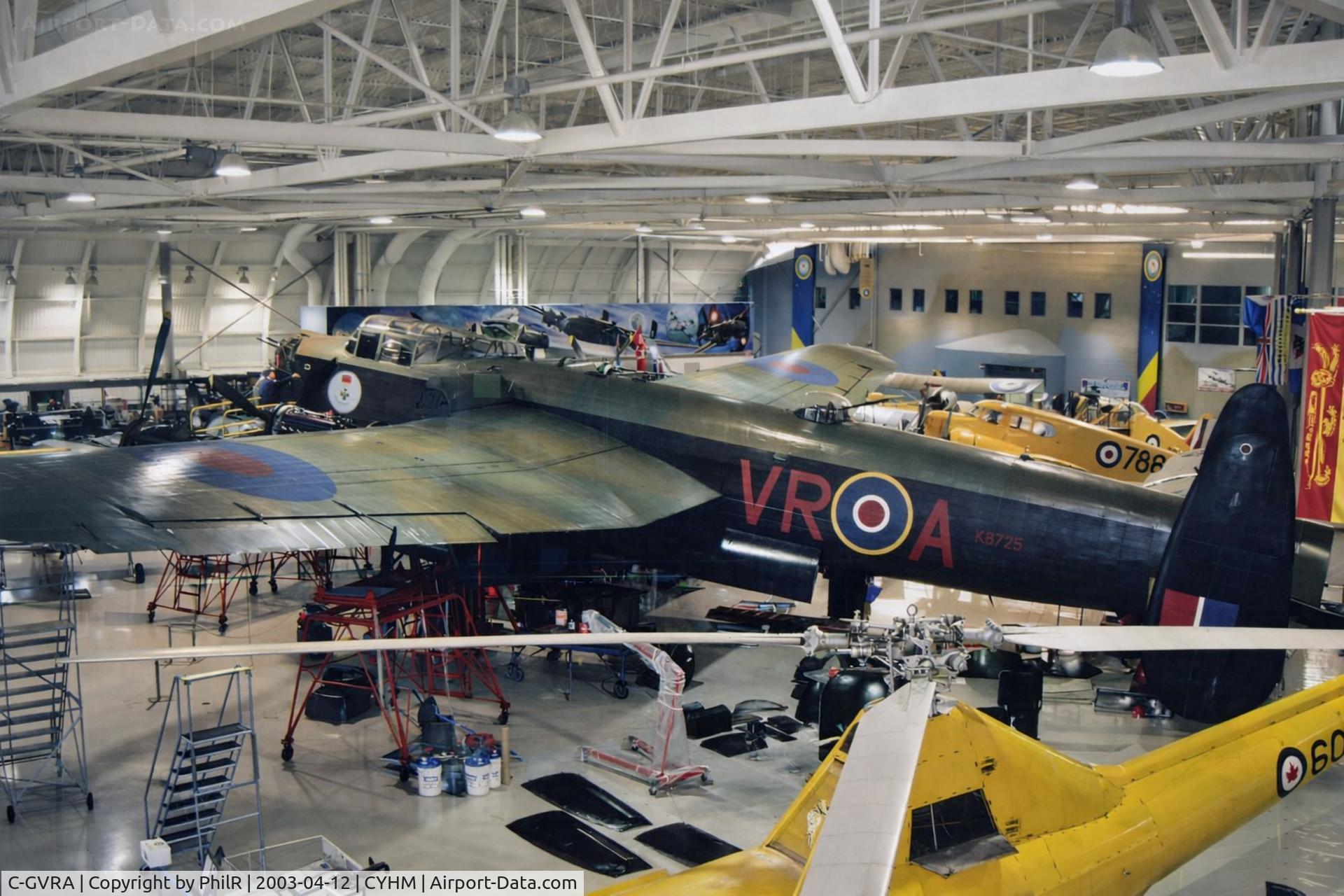 C-GVRA, 1945 Victory Aircraft Avro 683 Lancaster BX C/N FM 213 (3414), KB726 (C-VERA) 1945 Avro (Victory Aircraft Malton) Lancaster X RCAF CWHM Hamilton 