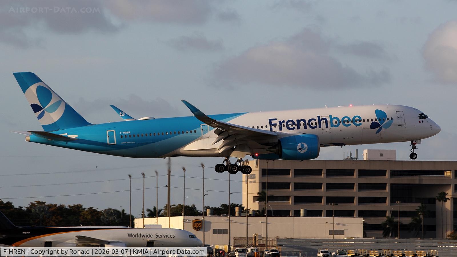 F-HREN, 2020 Airbus A350-941 C/N 433, at mia