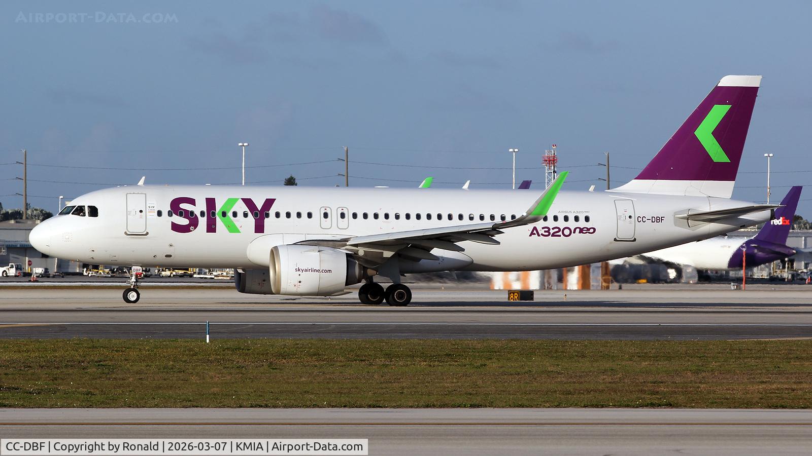 CC-DBF, 2025 Airbus A320-251N C/N 10034, at mia