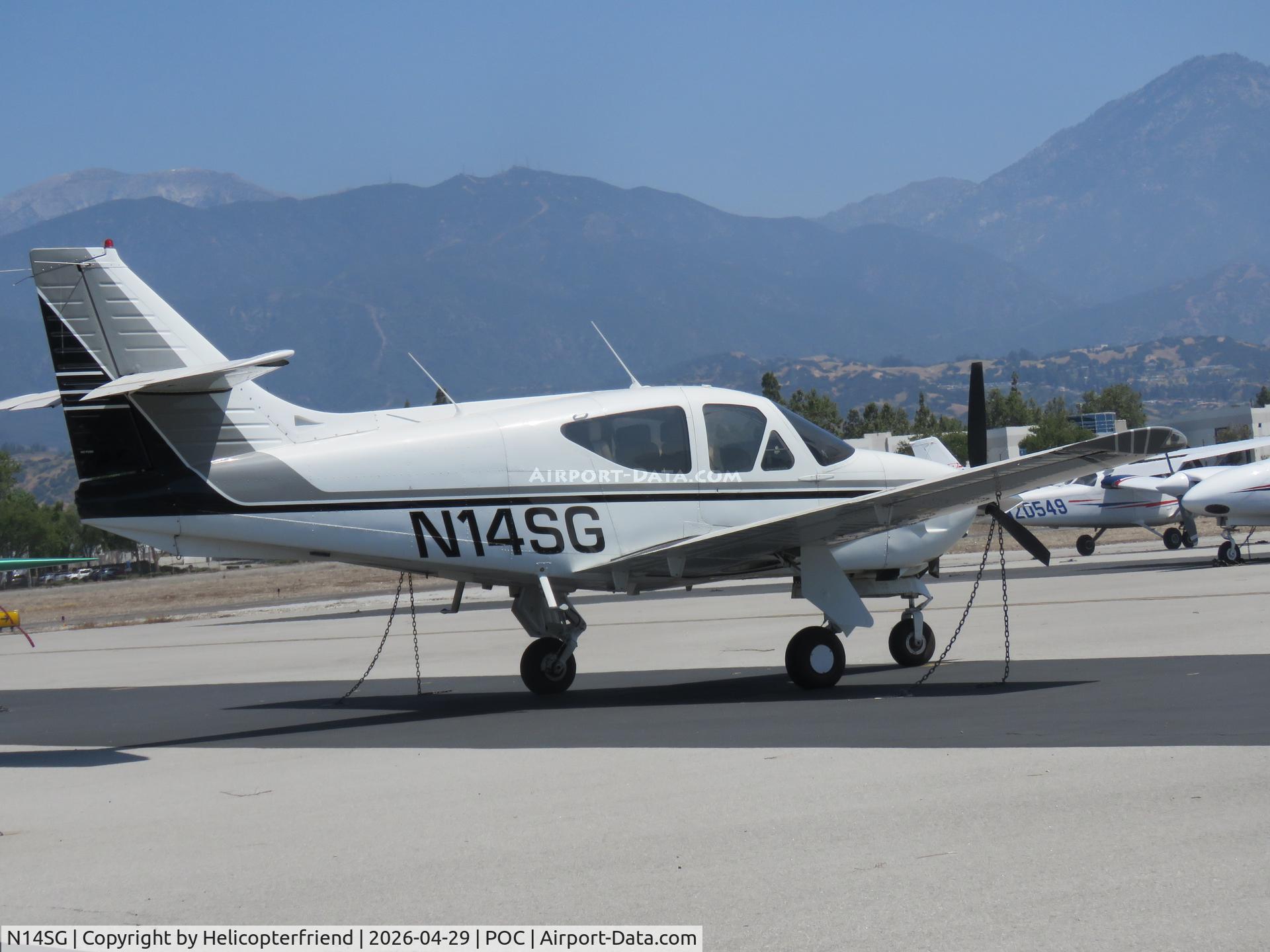 N14SG, 1978 Rockwell International 114 Commander C/N 14434, Parked in east transit parking