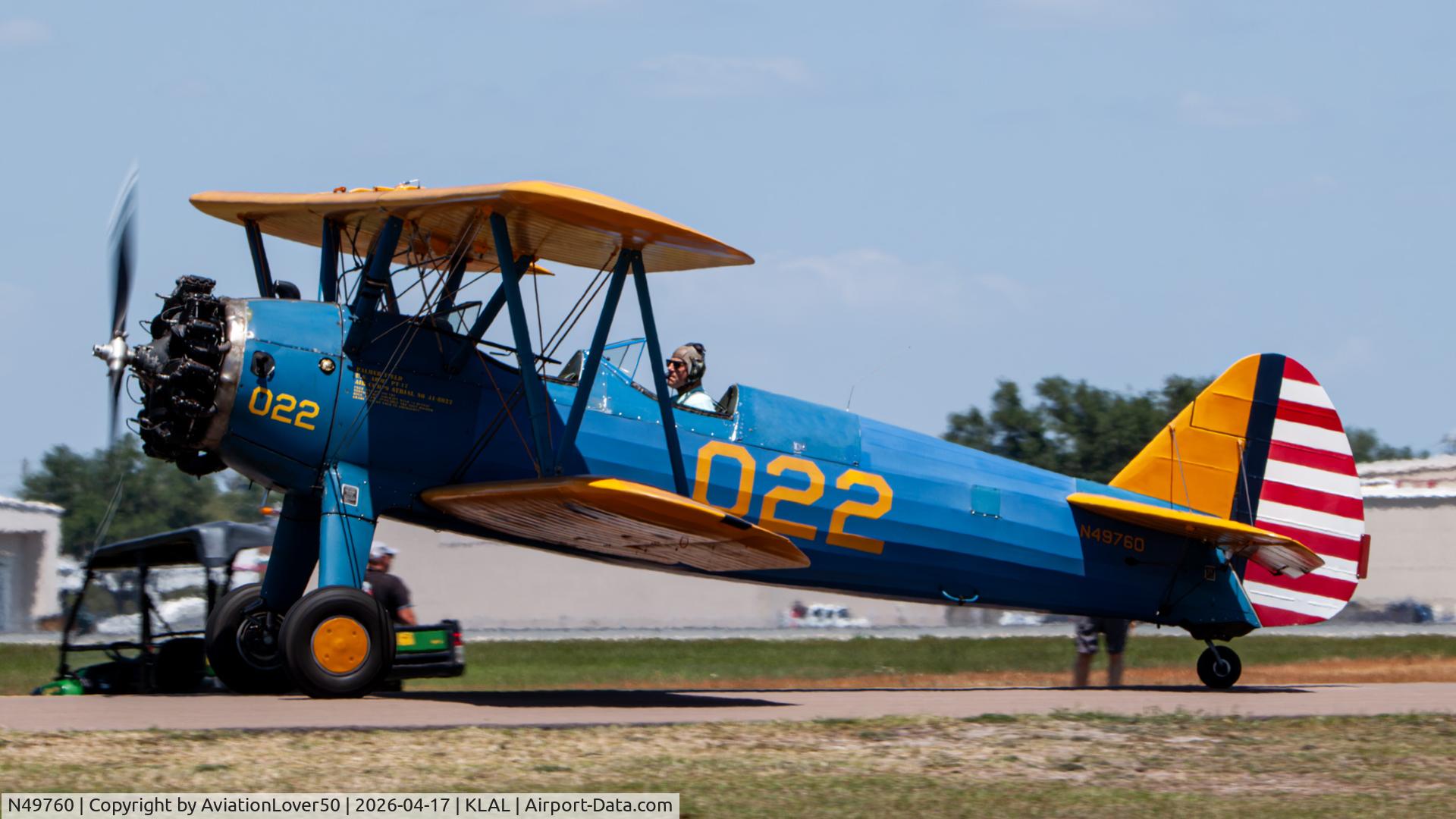 N49760, 1941 Boeing A75N1(PT17) C/N 75-1581, Stearman