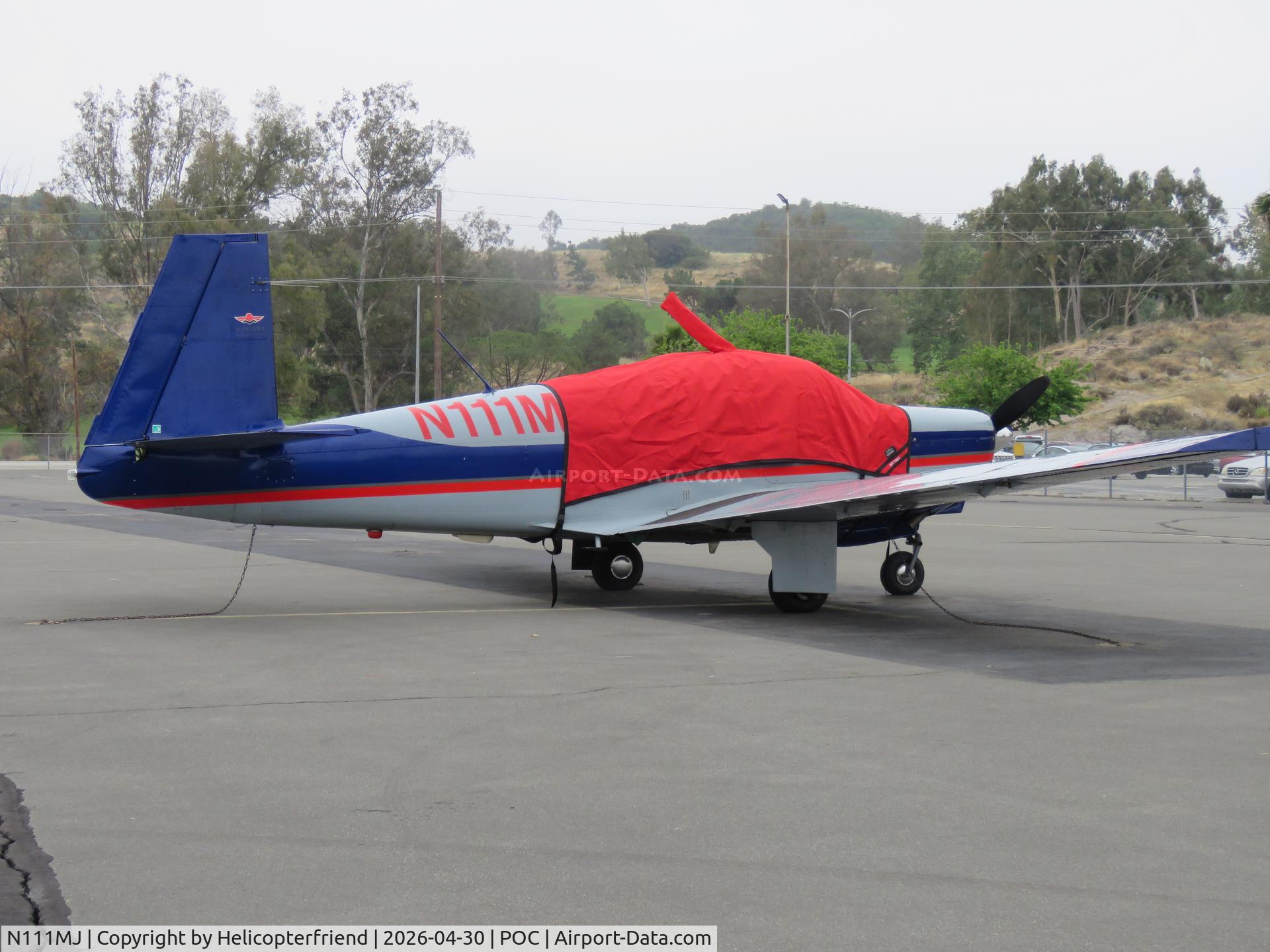 N111MJ, 1968 Mooney M20C Ranger C/N 680147, Parked and covered in transit parking