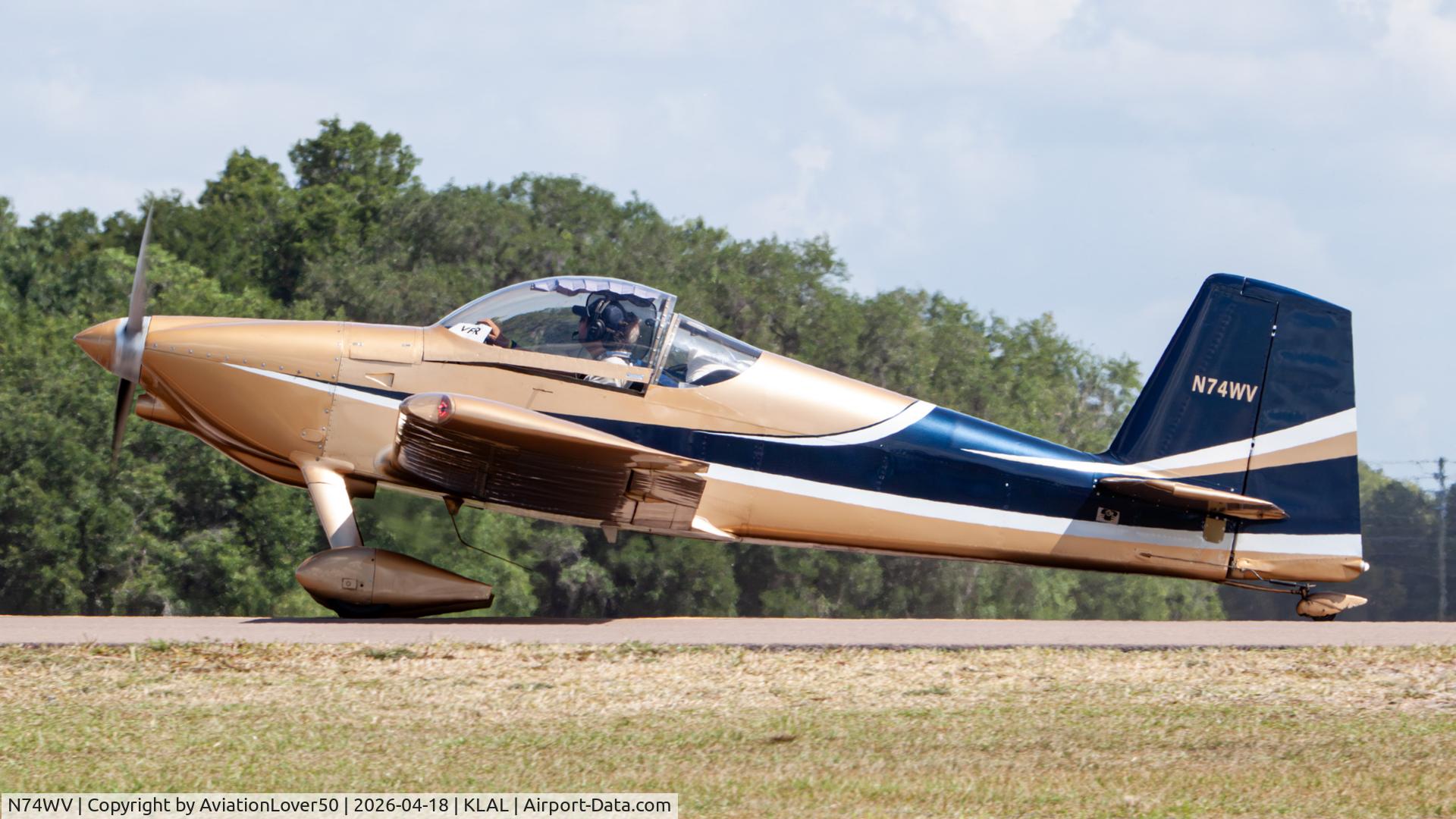 N74WV, 2013 Vans RV-7 C/N 72345, RV-7