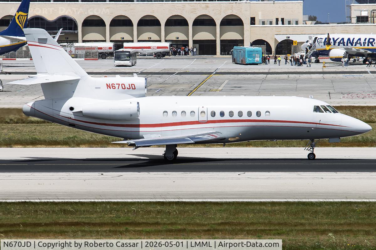 N670JD, 1988 Dassault Falcon 900 C/N 45, Runway 13