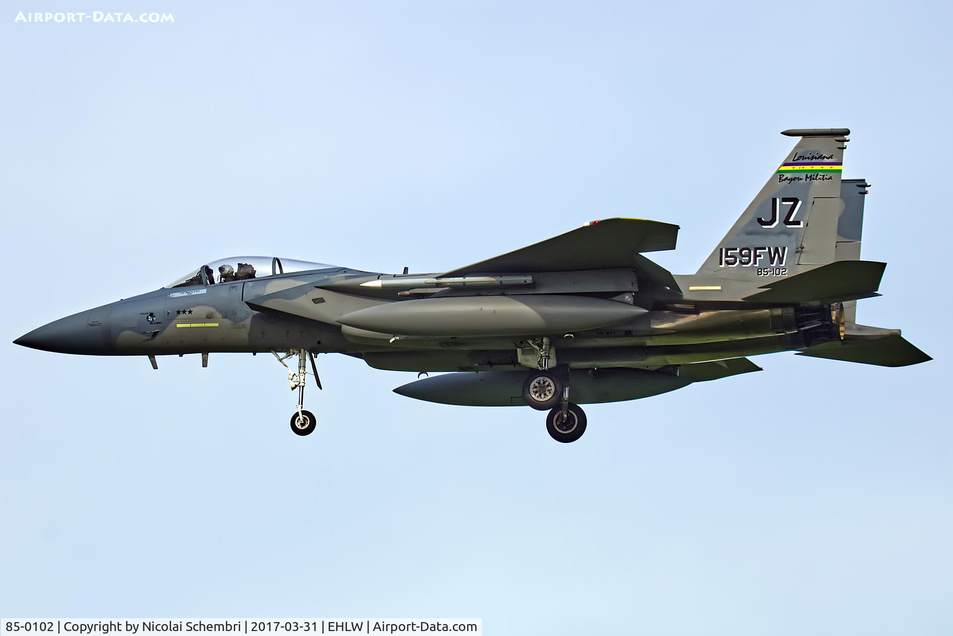 85-0102, 1985 McDonnell Douglas F-15C Eagle C/N 0955/C344, Operation Frisian Flag 2017