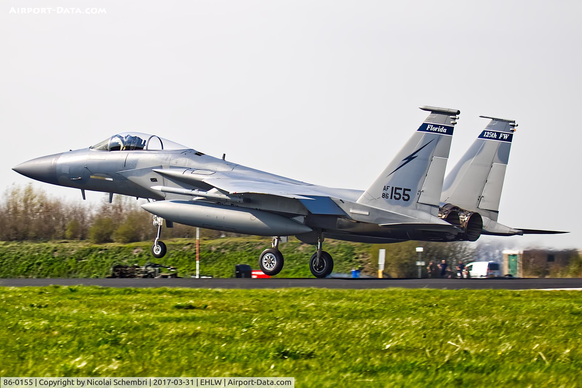 86-0155, 1986 McDonnell Douglas F-15C Eagle C/N 1002/C382, Operation Frisian Flag 2017