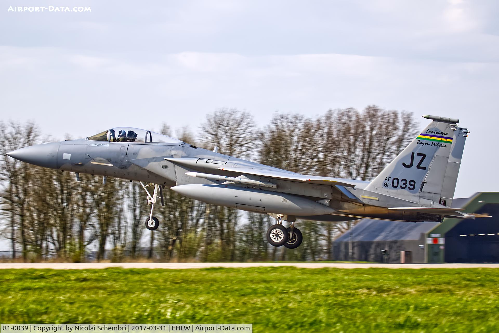 81-0039, 1981 McDonnell Douglas F-15C Eagle C/N 0783/C222, Operation Frisian Flag 2017