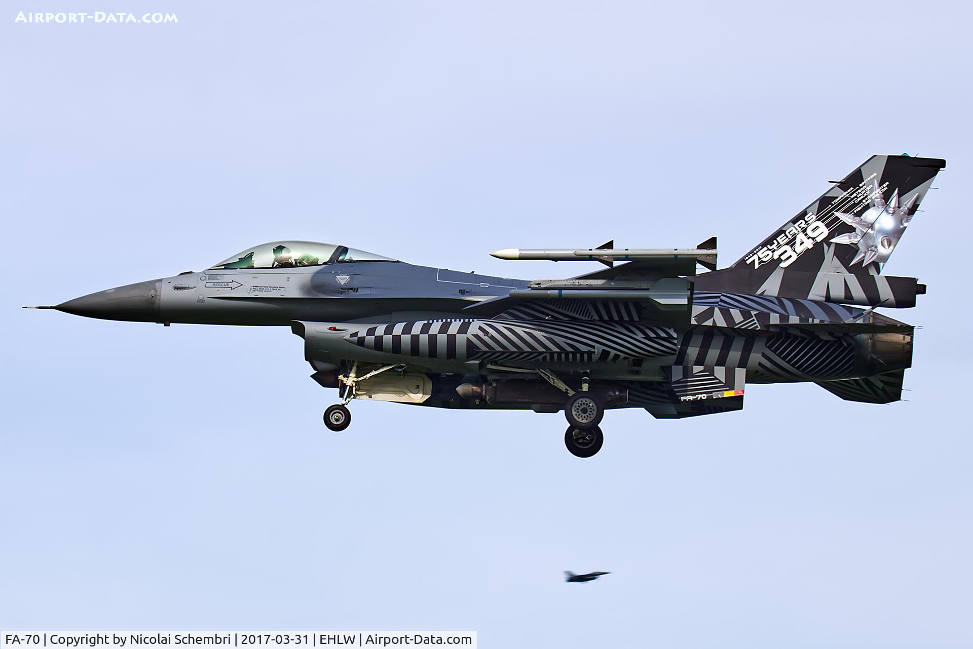 FA-70, SABCA F-16AM Fighting Falcon C/N 6H-70, Operation Frisian Flag 2017