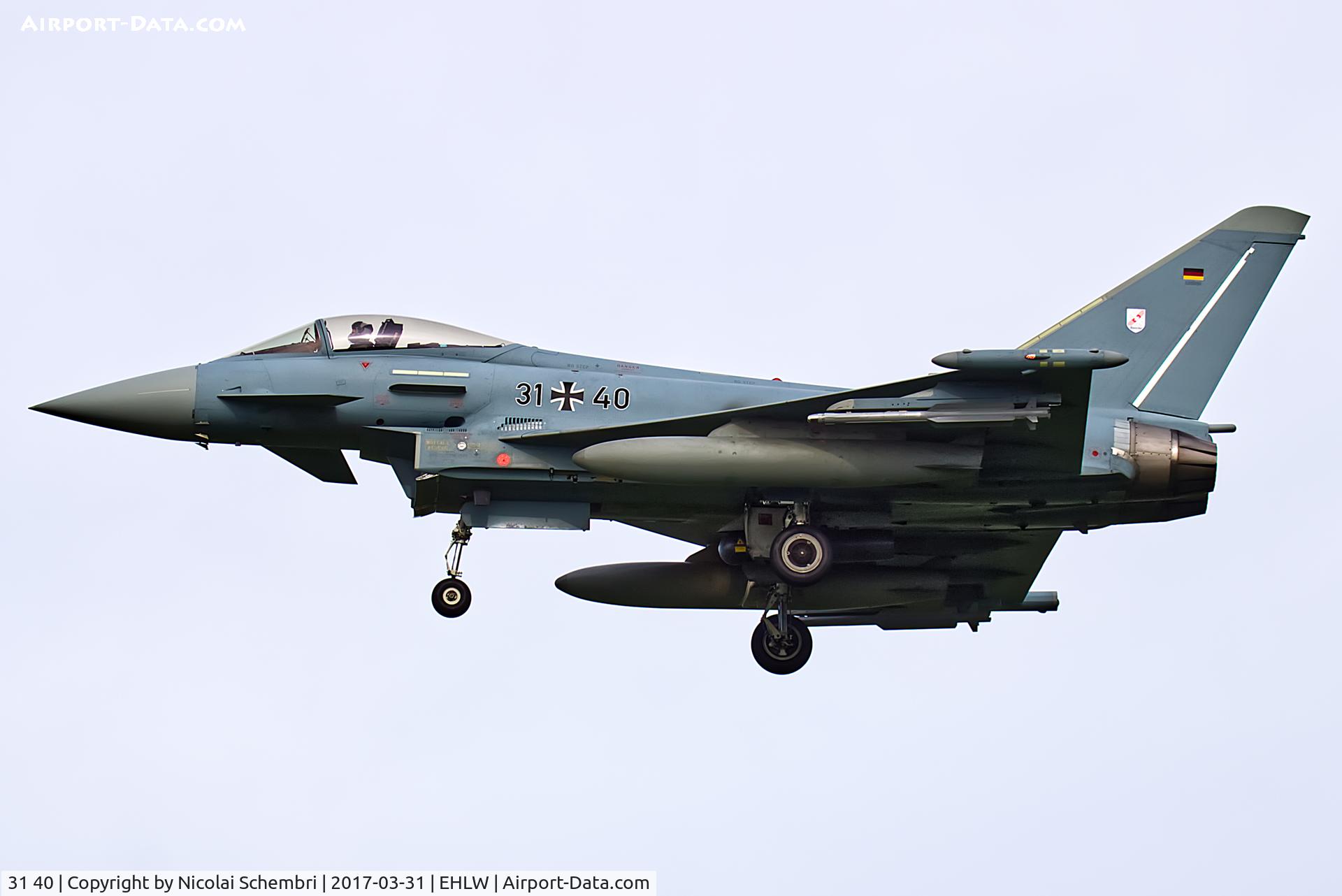 31 40, 2016 Eurofighter EF-2000 Typhoon S C/N GS0100, Operation Frisian Flag 2017