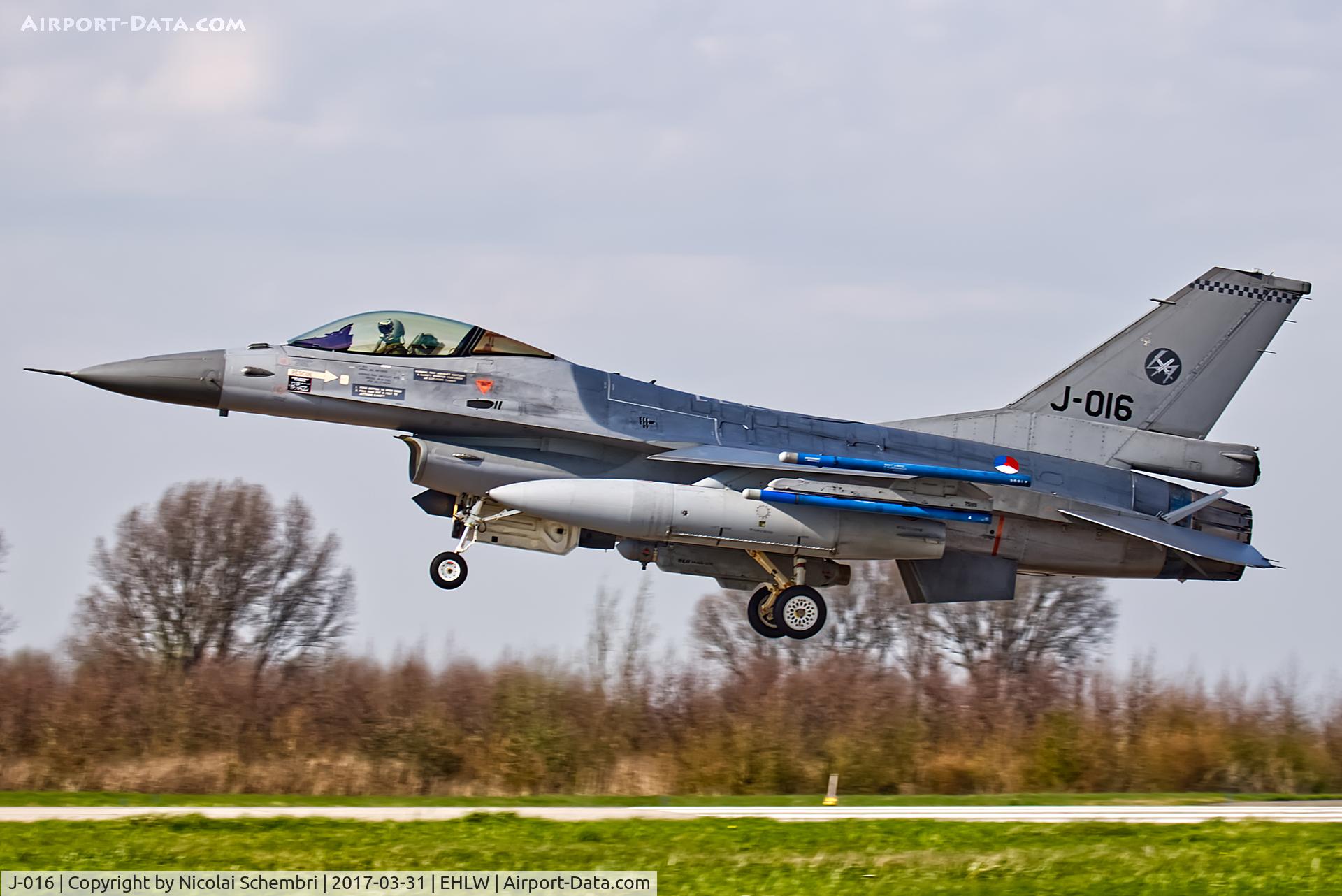 J-016, General Dynamics F-16AM Fighting Falcon C/N 6D-172, Operation Frisian Flag 2017