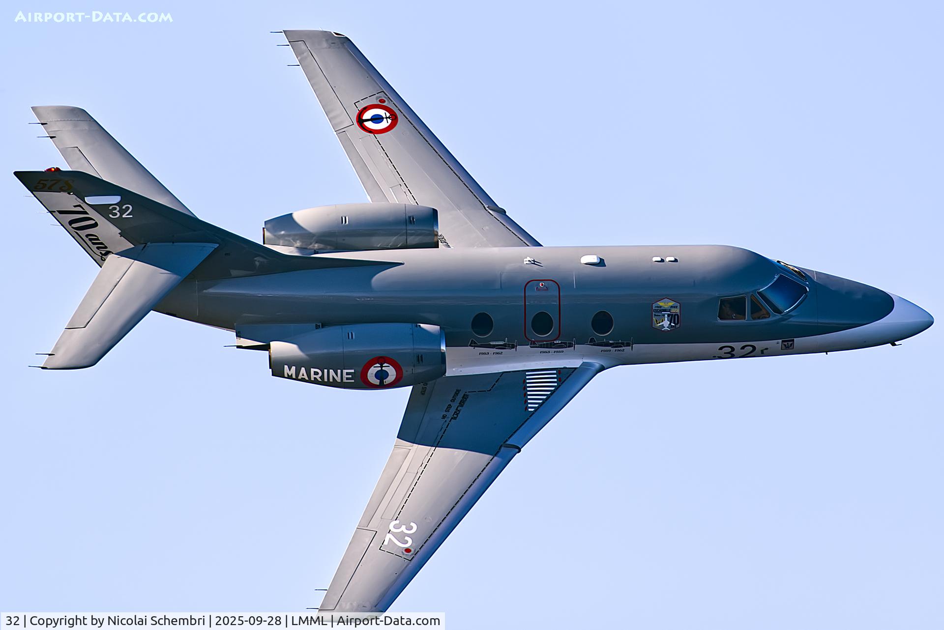 32, 1974 Dassault Falcon 10MER C/N 32, Malta International Air Show 2025