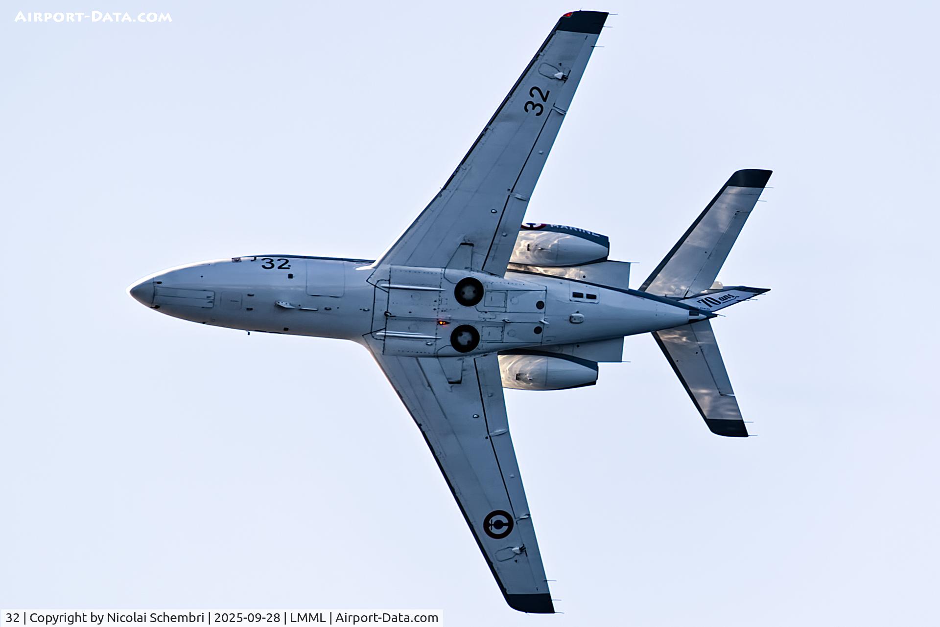 32, 1974 Dassault Falcon 10MER C/N 32, Malta International Air Show 2025