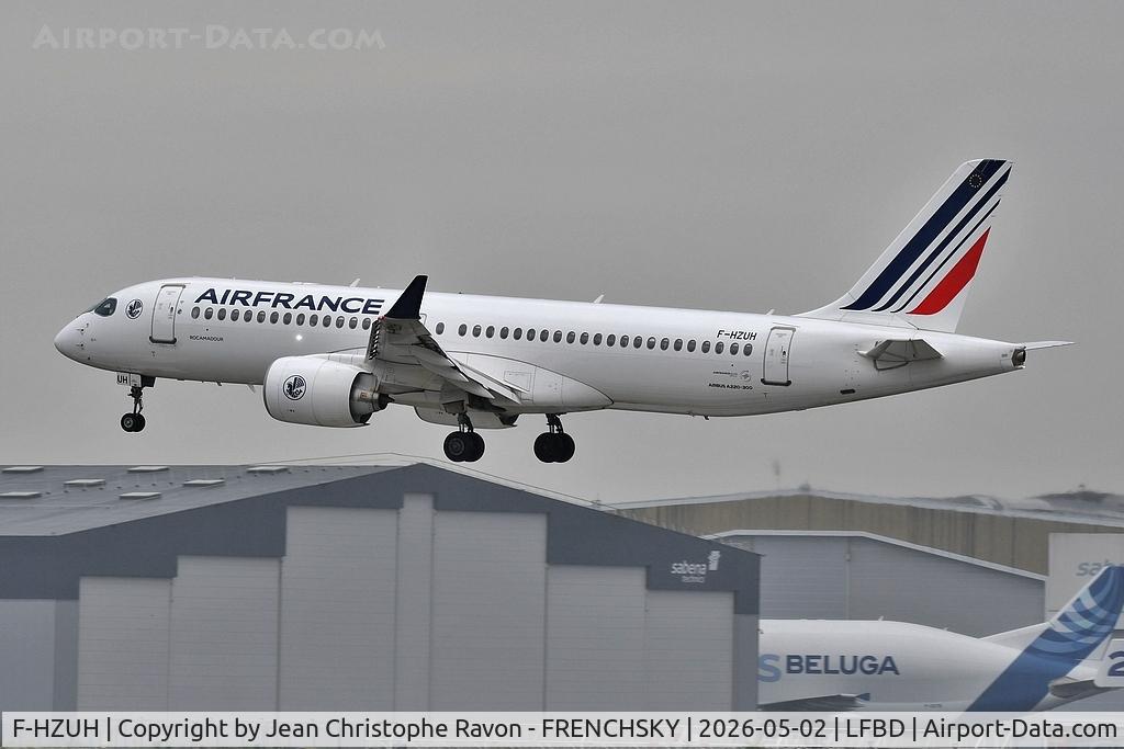F-HZUH, 2022 Airbus A220-300 C/N 55157, Paris (CDG)	Bordeaux (BOD)	AF7434