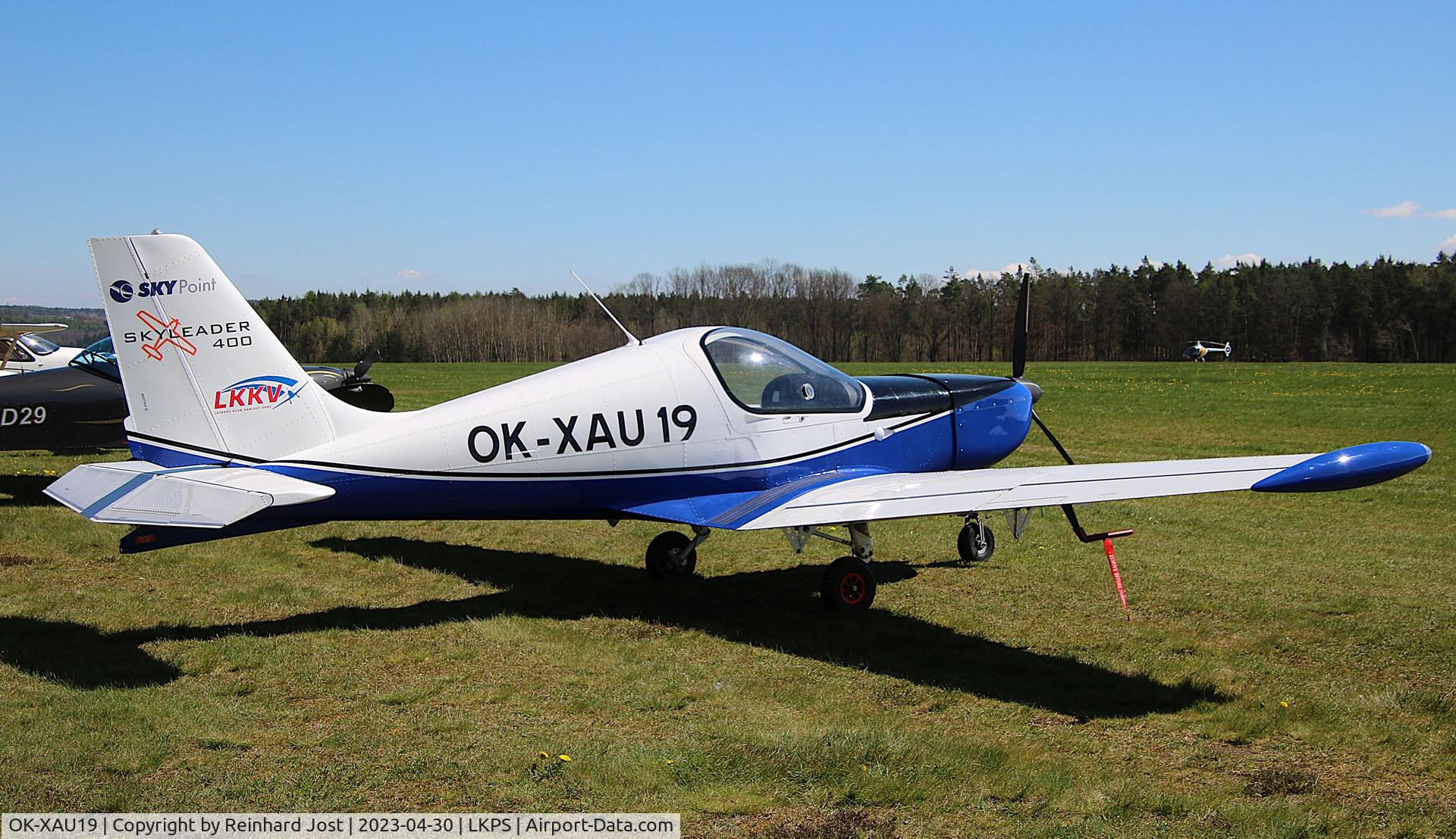OK-XAU19, Skyleader 400 C/N 4 302341 X, OK-XAU19 with LKKV (Karlovy Vary Airport) sticker visiting the Plasy Airshow