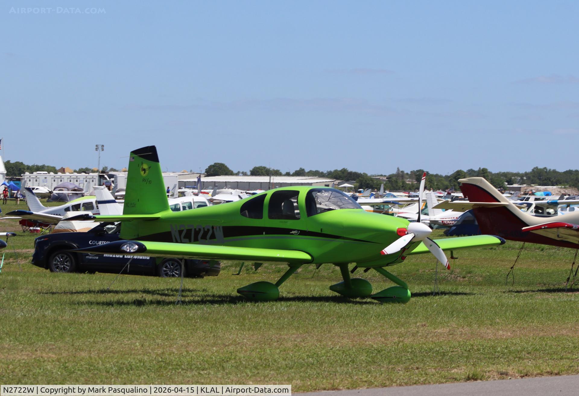 N2722W, 2020 Vans RV-10 C/N 41785, Vans RV-10