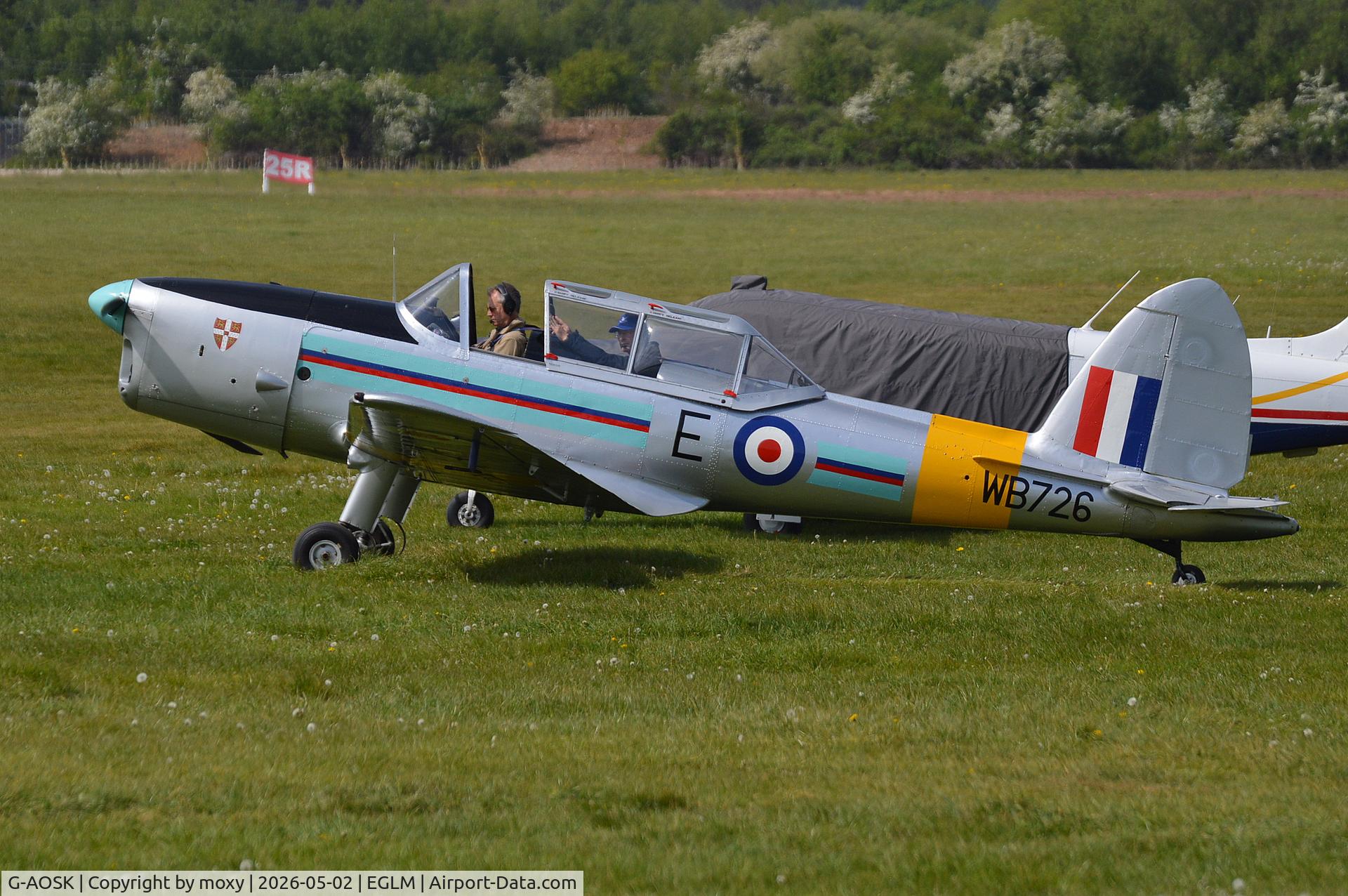 G-AOSK, 1950 De Havilland DHC-1 Chipmunk 22A C/N C1/0178, 1950 De Havilland DHC-1 Chipmunk 22A at White Waltham. RAF Serial WB726
