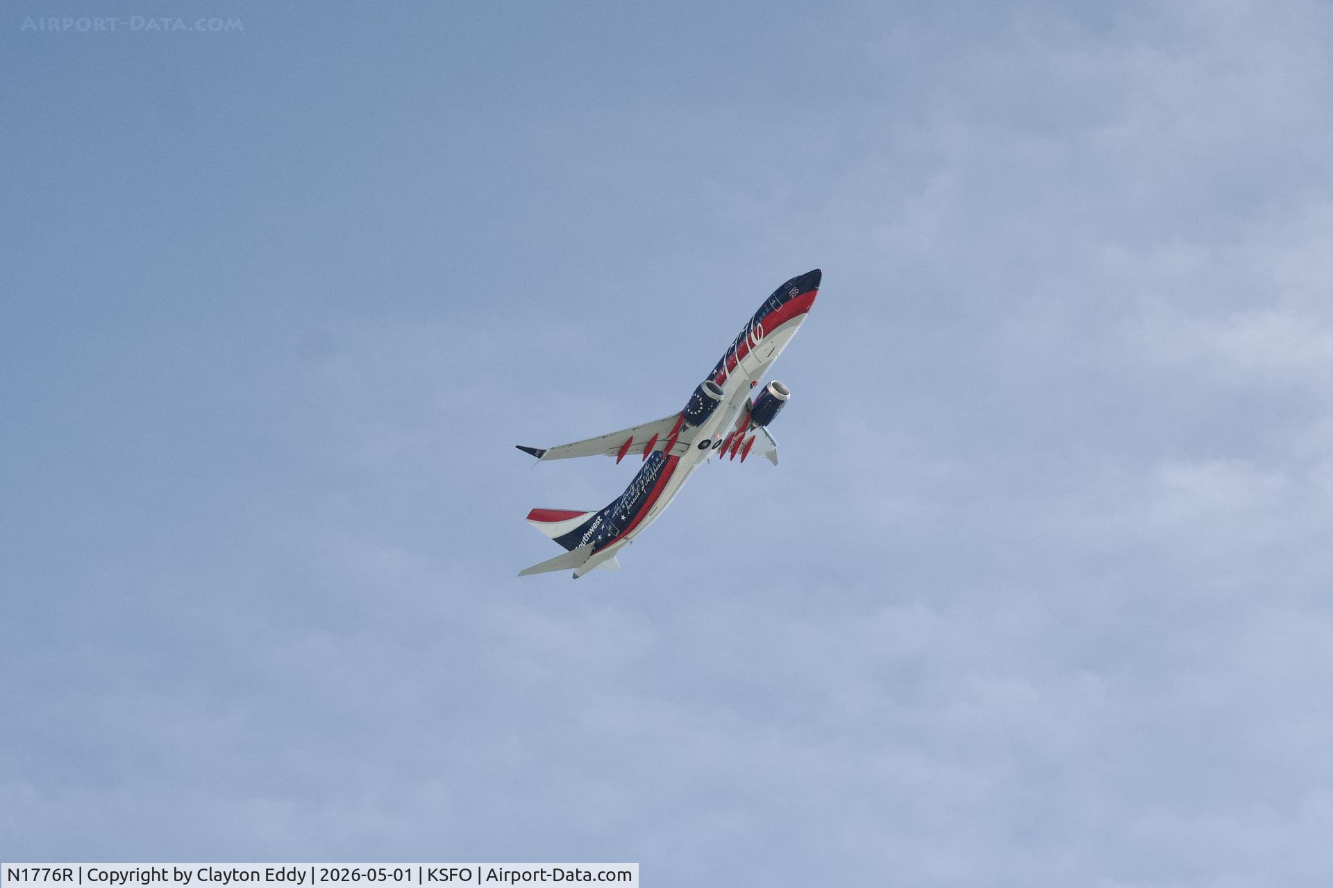N1776R, 2026 Boeing 737 MAX 8 'Independence One' livery C/N 42701, SFO 2026