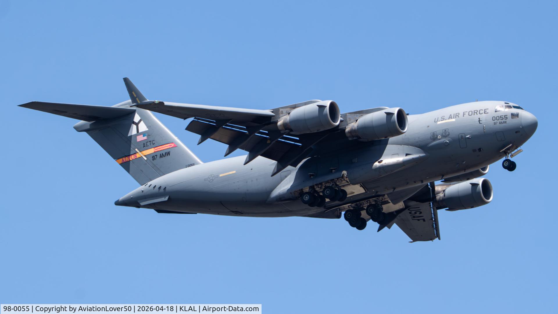 98-0055, 1998 Boeing C-17A Globemaster III, c/n F-58/P-55, C-17A