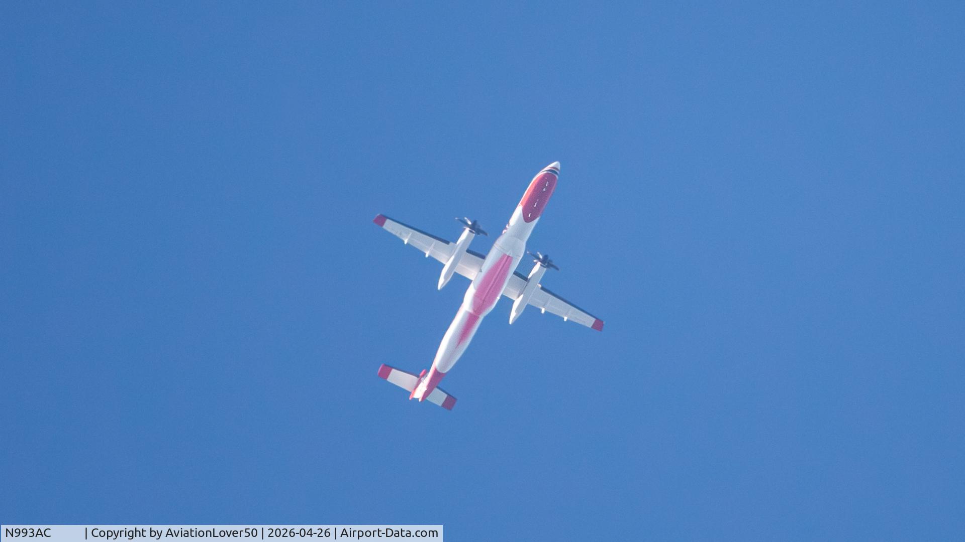 N993AC, Israel Aerospace Industries Gulfstream G150 C/N 265, Aero-Flite DHC-8-400AT N993AC KCHA --> KLCQ